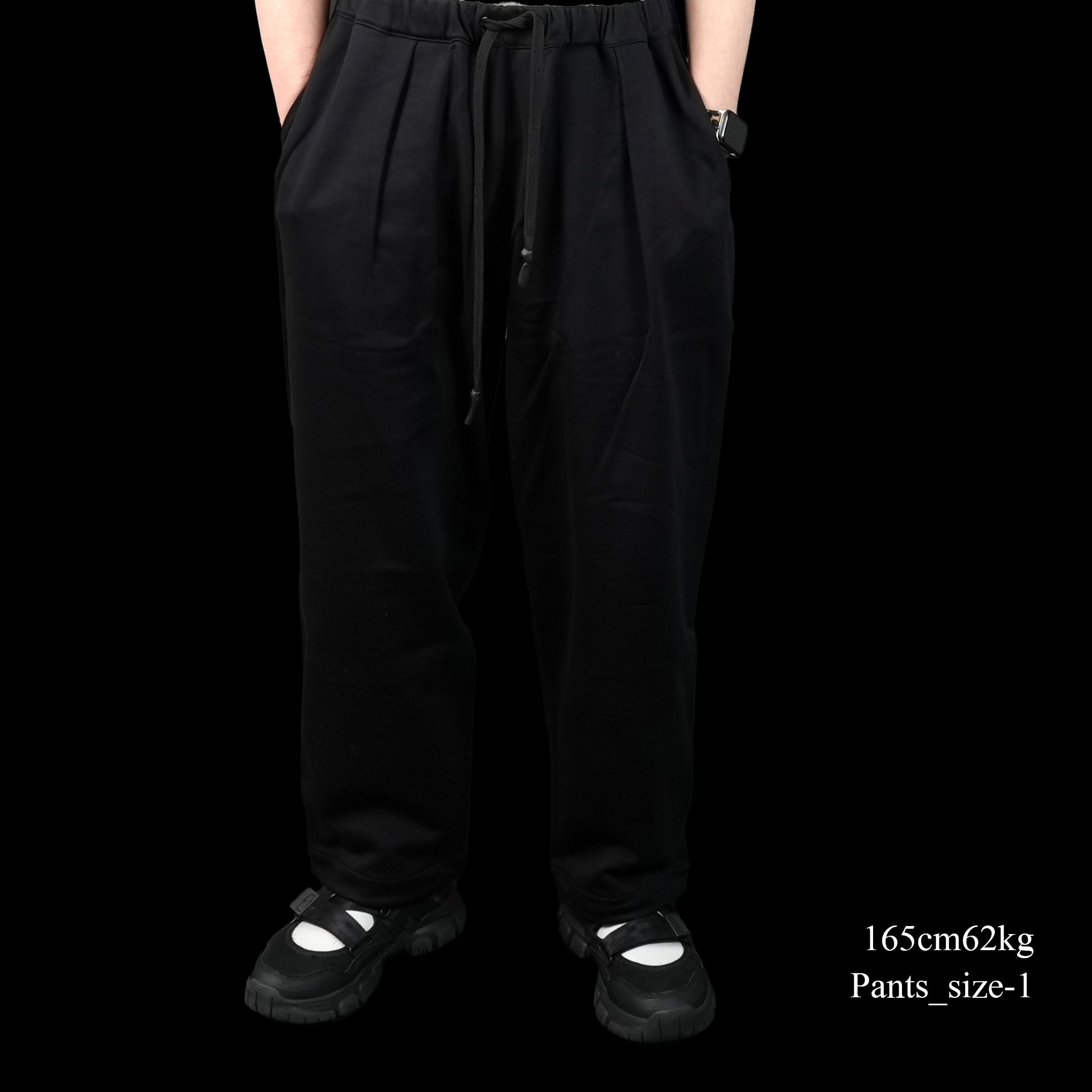 No:UN-017_SS23 | Name:TAPERED SWEAT TRACK PANTS BICOLOR | Color:Black × Navy【UNTRACE_アントレース】【archive】