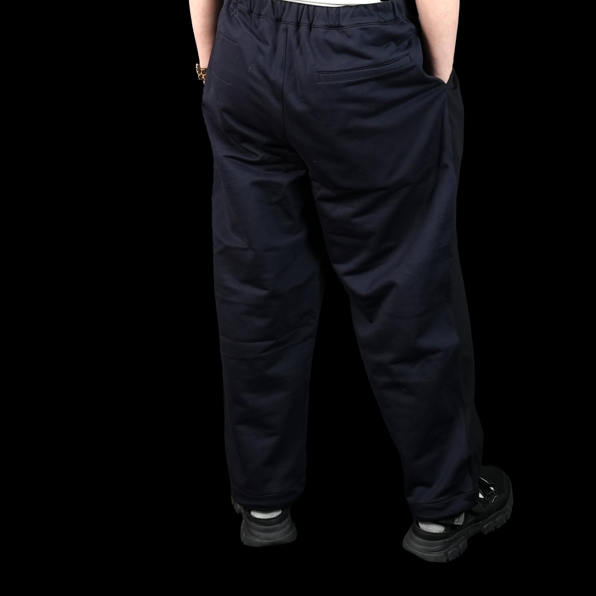 No:UN-017_SS23 | Name:TAPERED SWEAT TRACK PANTS BICOLOR | Color:Black × Navy【UNTRACE_アントレース】【archive】