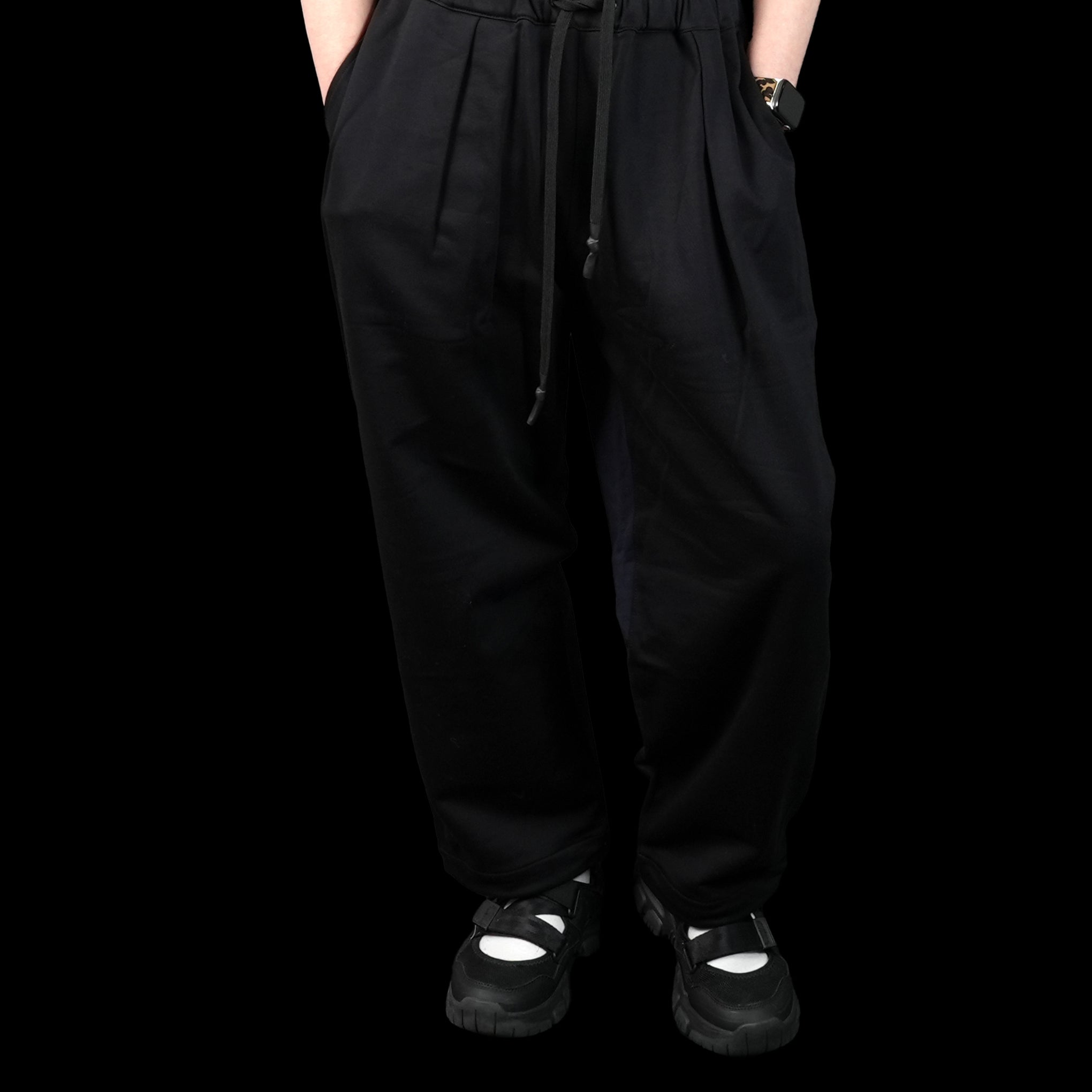 No:UN-017_SS23 | Name:TAPERED SWEAT TRACK PANTS BICOLOR | Color:Black × Navy【UNTRACE_アントレース】【archive】