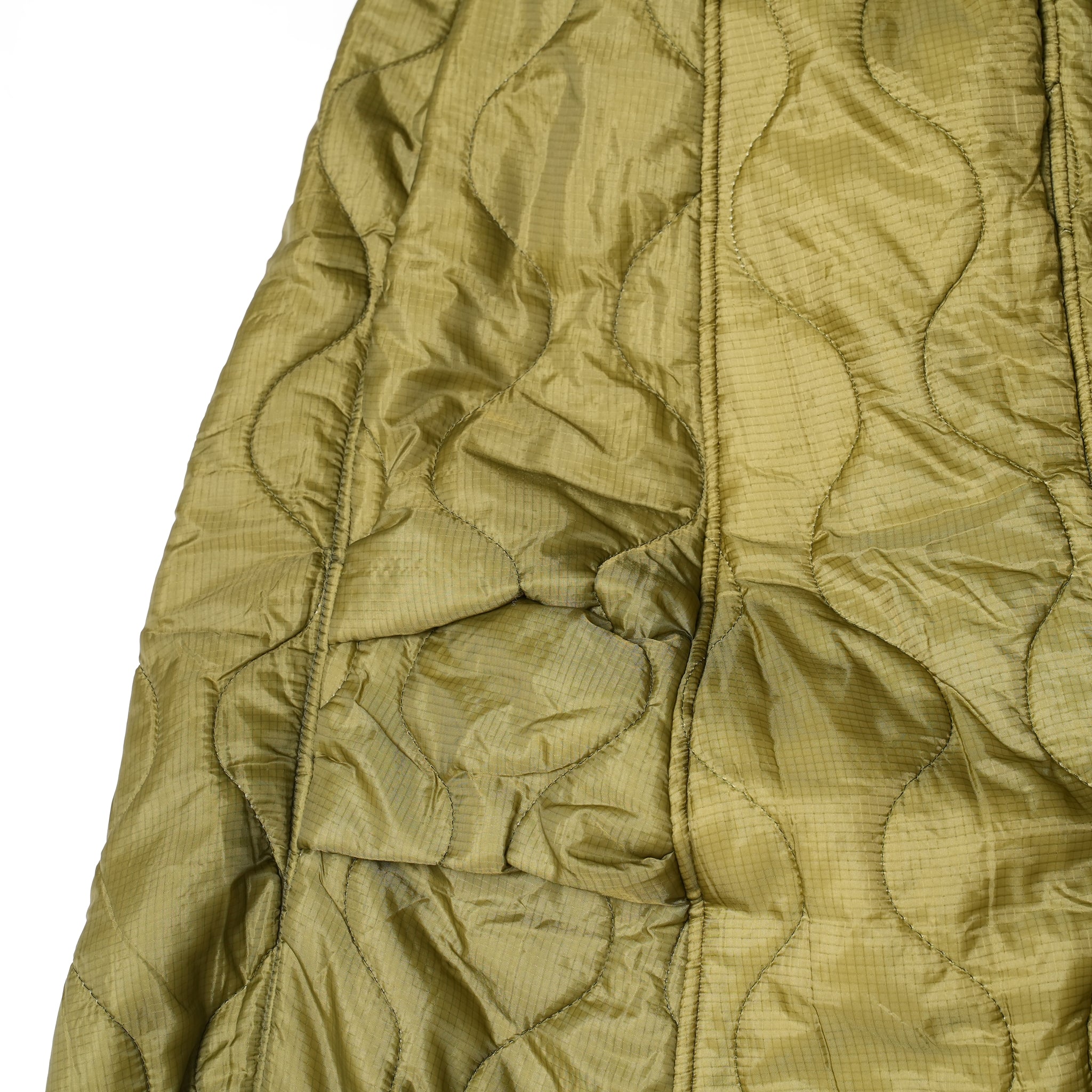 odd22fw06 | Quilting Long Skirt – Olive | ODDMENT