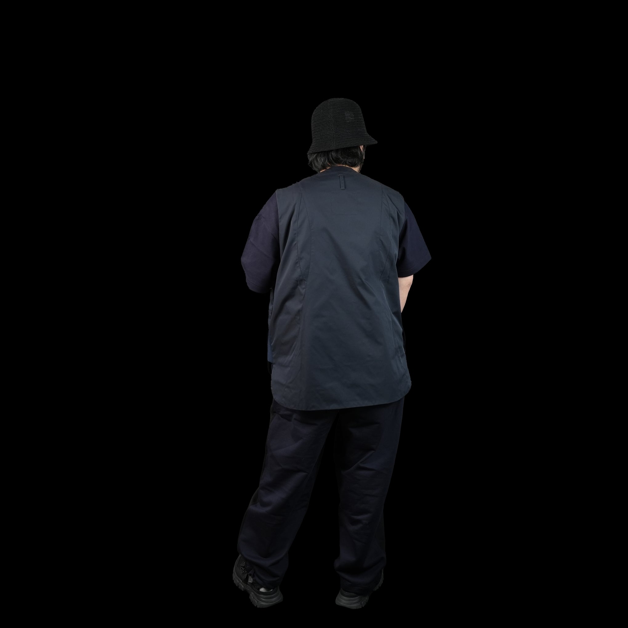 No:UN-004_SS23_a | Name:ZIPPER VEST (TEFLON) | Color:Dark Navy【UNTRACE_アントレース】【archive】