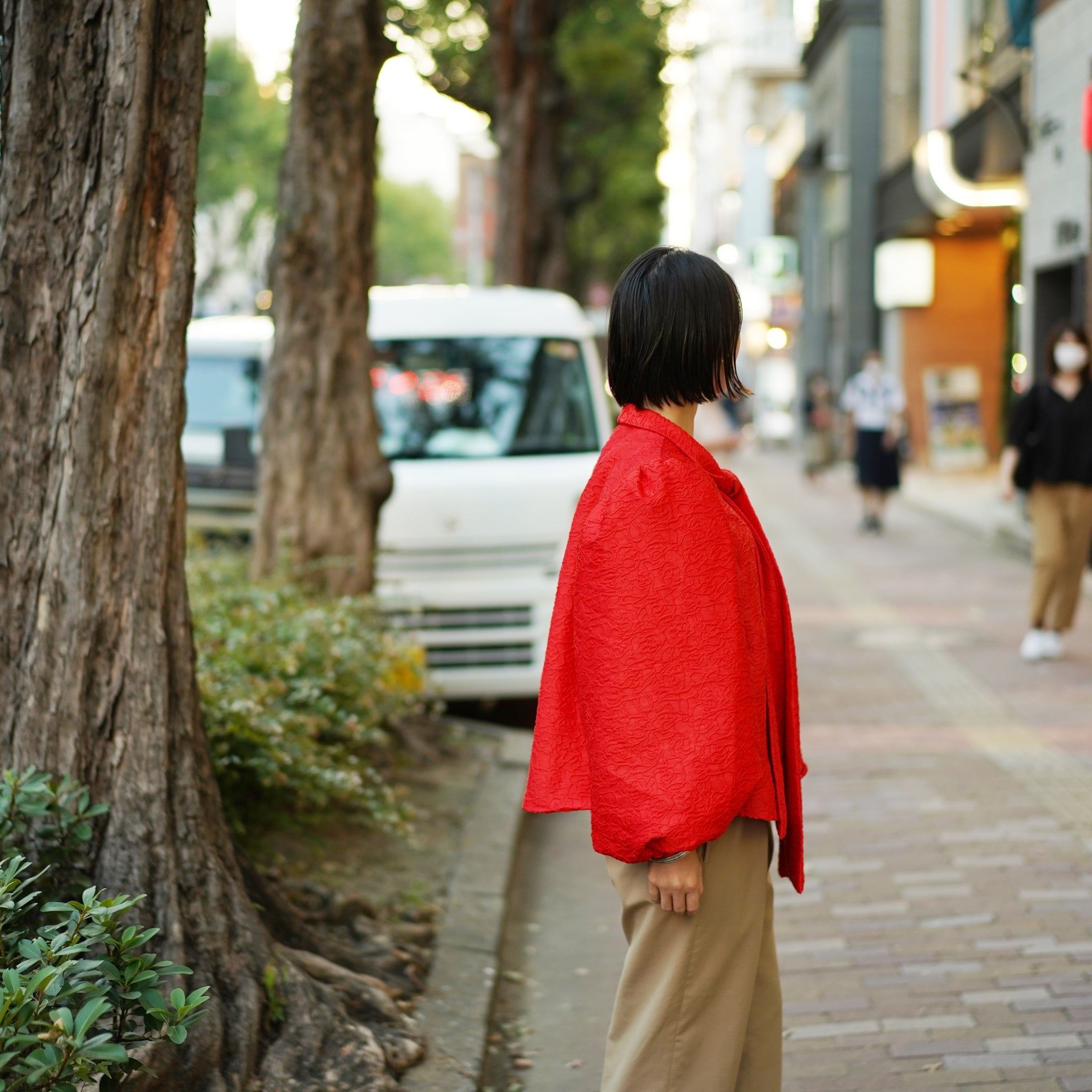 No:24SJ02BL1030RED | Name:Grandma Rose Oversized Bow Blouse | Color:Red | Size:XS/S【SISTER JANE_シスタージェーン】【archive】