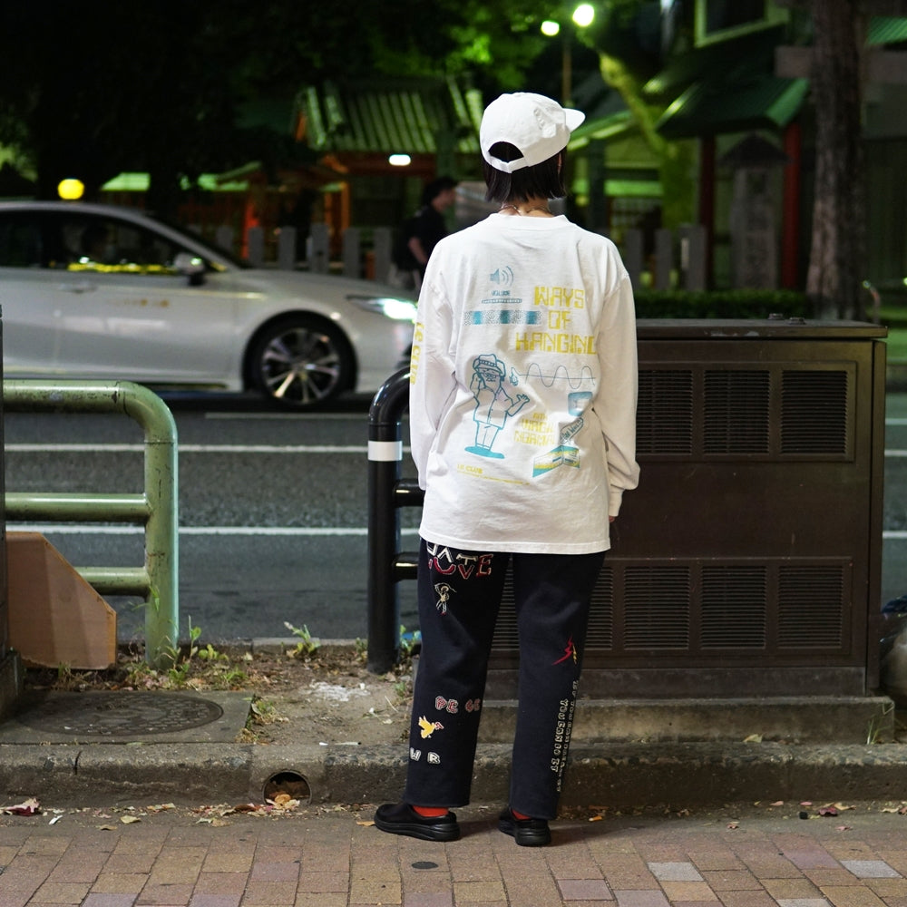 VN213 | Ways Of Hanging Ls Tee – White | VIRGIL NORMAL【ネコポス選択可能】