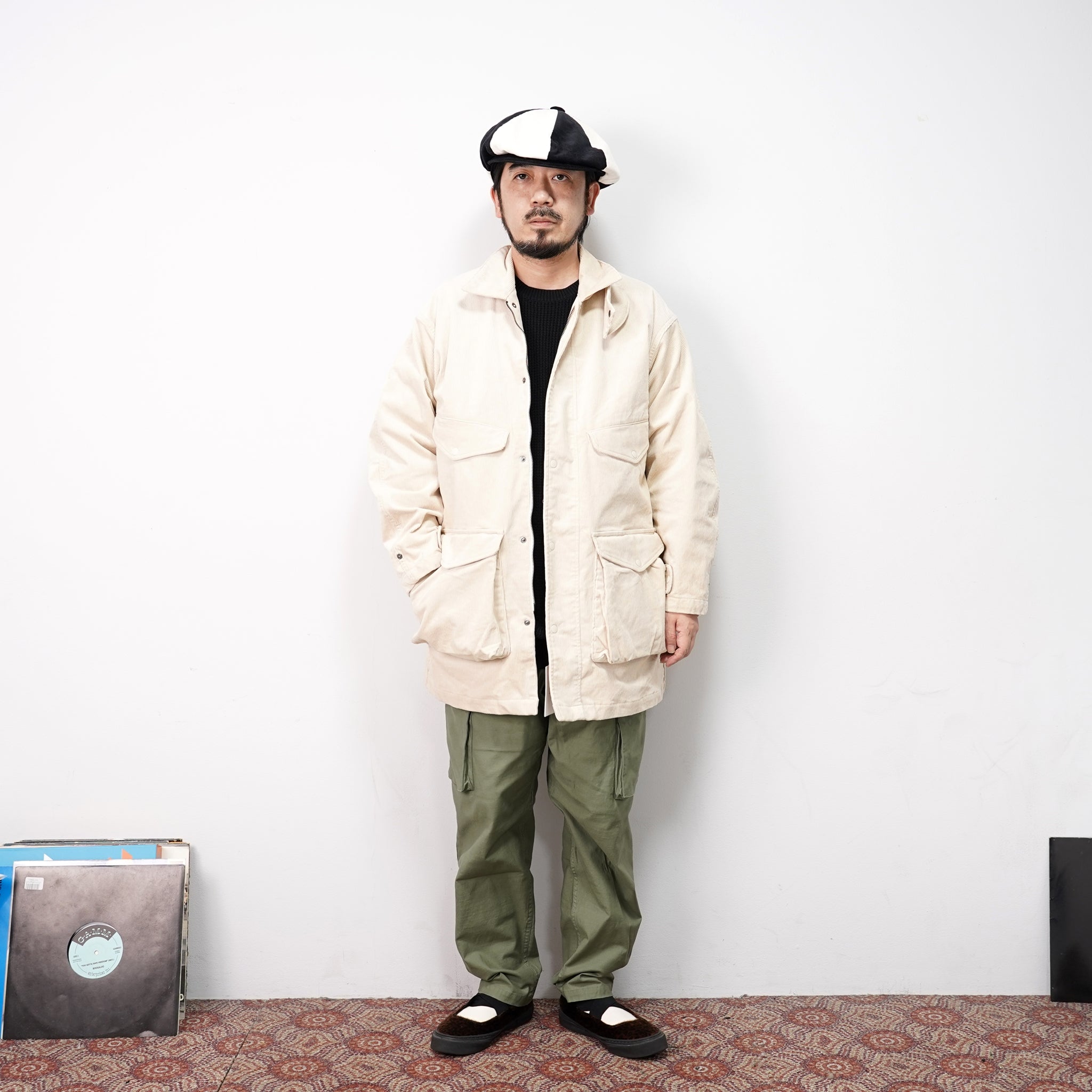 HTBC421 | British Casquette | Color:Black-Ivory/Black-Brown | Size:M/L【ORIGINAL JOHN_オリジナルジョン】