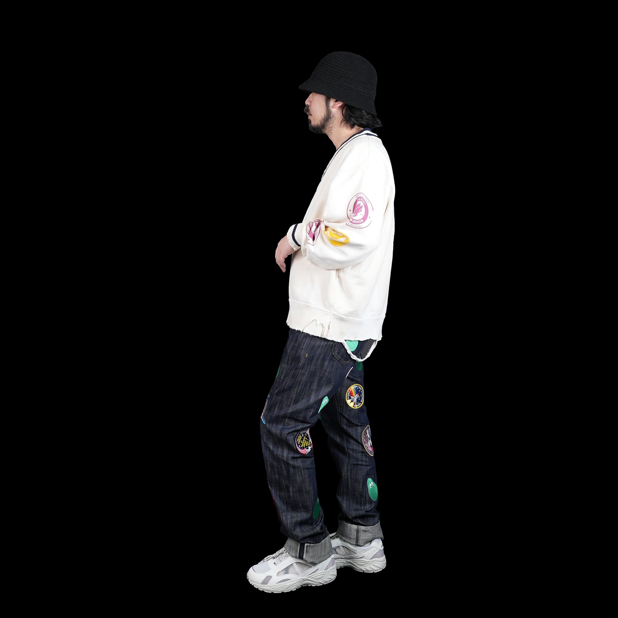 No:23#07373-1110 | Name:V-Student Sweatshirt Emblem-Type | Color:キナリ【MINAMI ANDERSON_ミナミアンダーソン】