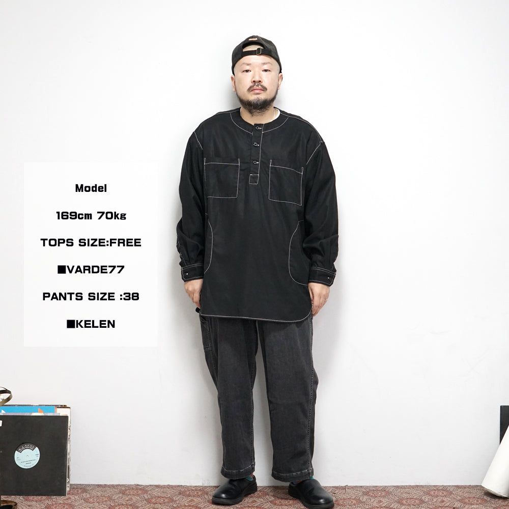 No:VR21AW-SD-SR02 | Name:"調和" ARMY SHIRTS | Color:Black【VARDE77_バルデセブンティセブン】