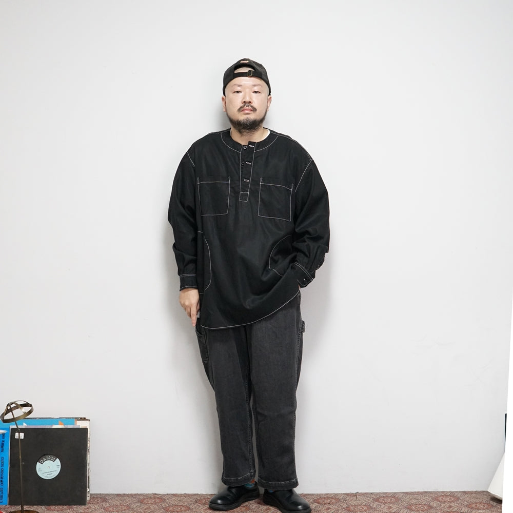 No:VR21AW-SD-SR02 | Name:"調和" ARMY SHIRTS | Color:Black【VARDE77_バルデセブンティセブン】