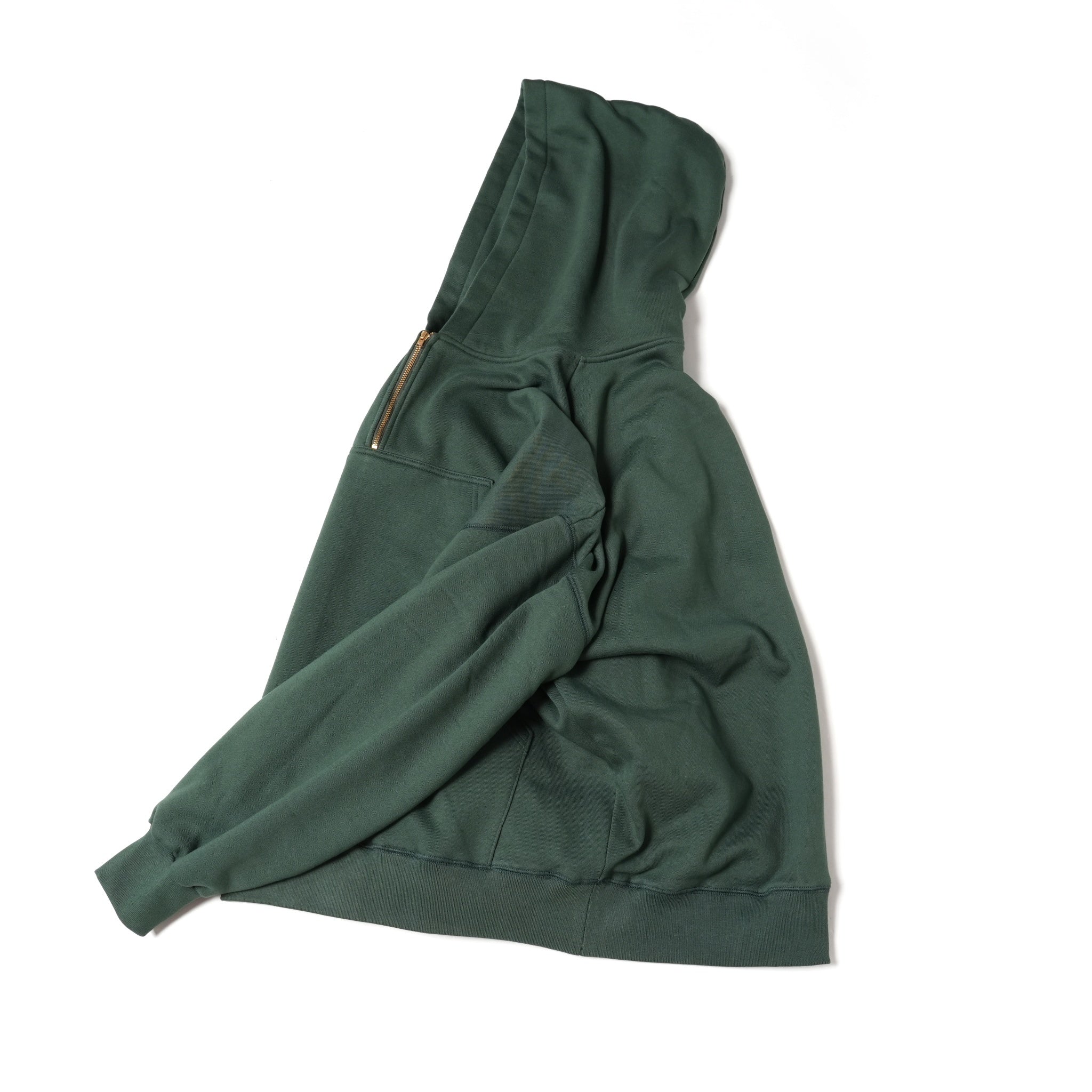 Lun_Big Pocket Half Zip Bicolor Hoodie – Crazy / Green | KELEN MEN