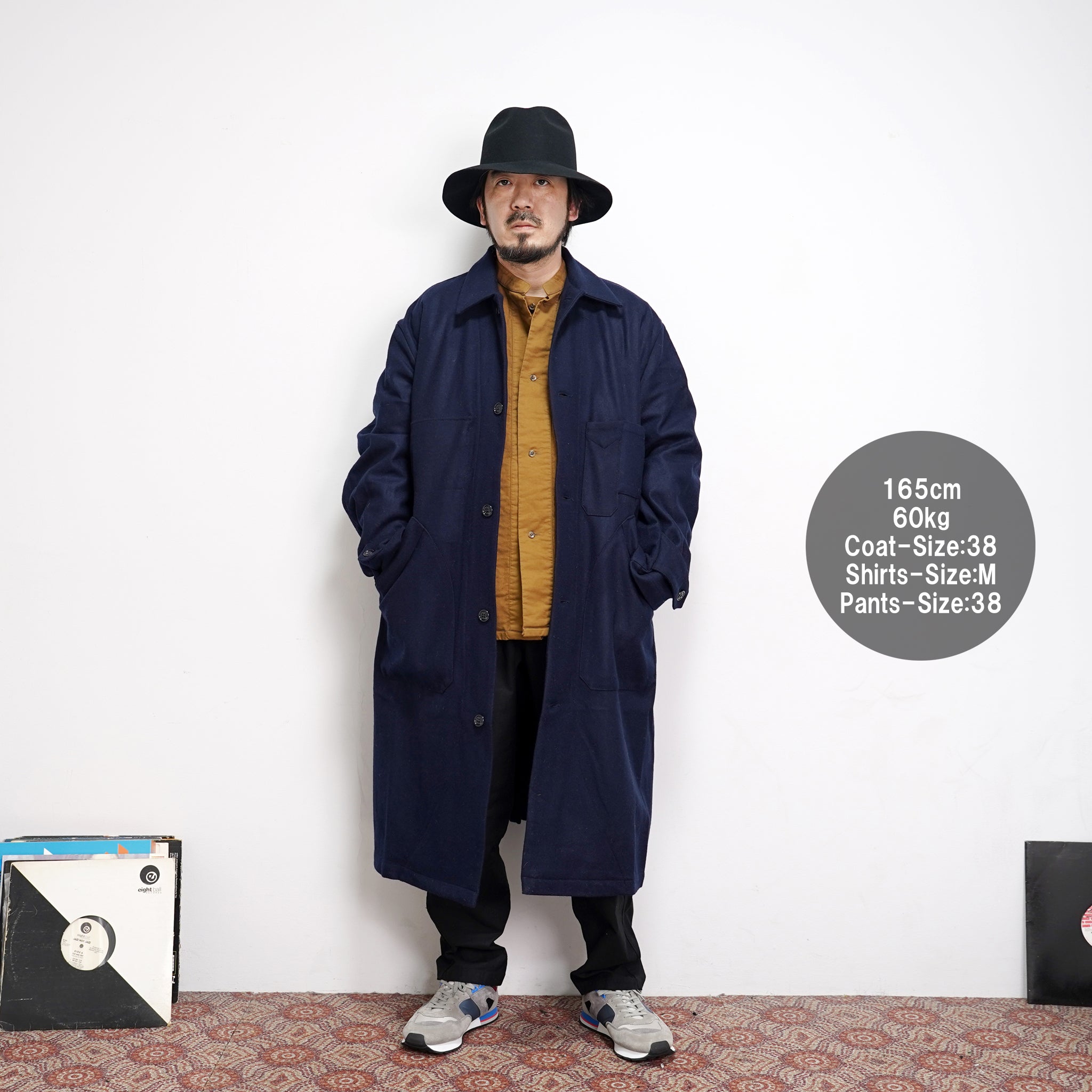 No:M30007B | Name:Horse Keeper Shop Coat | Color:Wool Flannel Solid Navy【MONITALY_モニタリー】【archive】