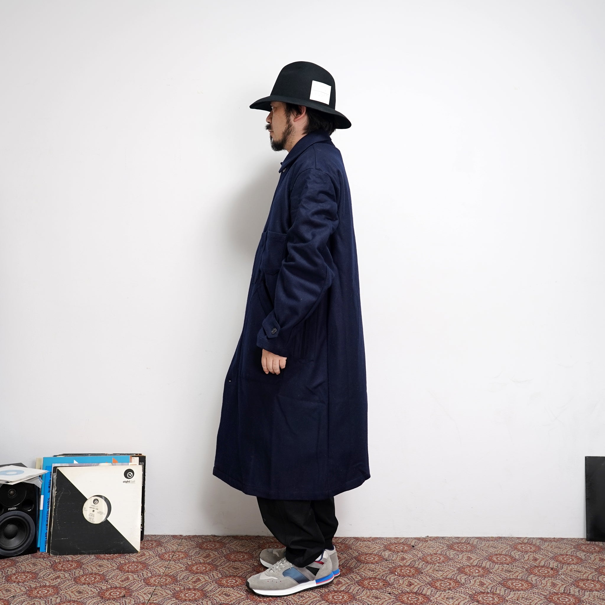 No:M30007B | Name:Horse Keeper Shop Coat | Color:Wool Flannel Solid Navy【MONITALY_モニタリー】【archive】