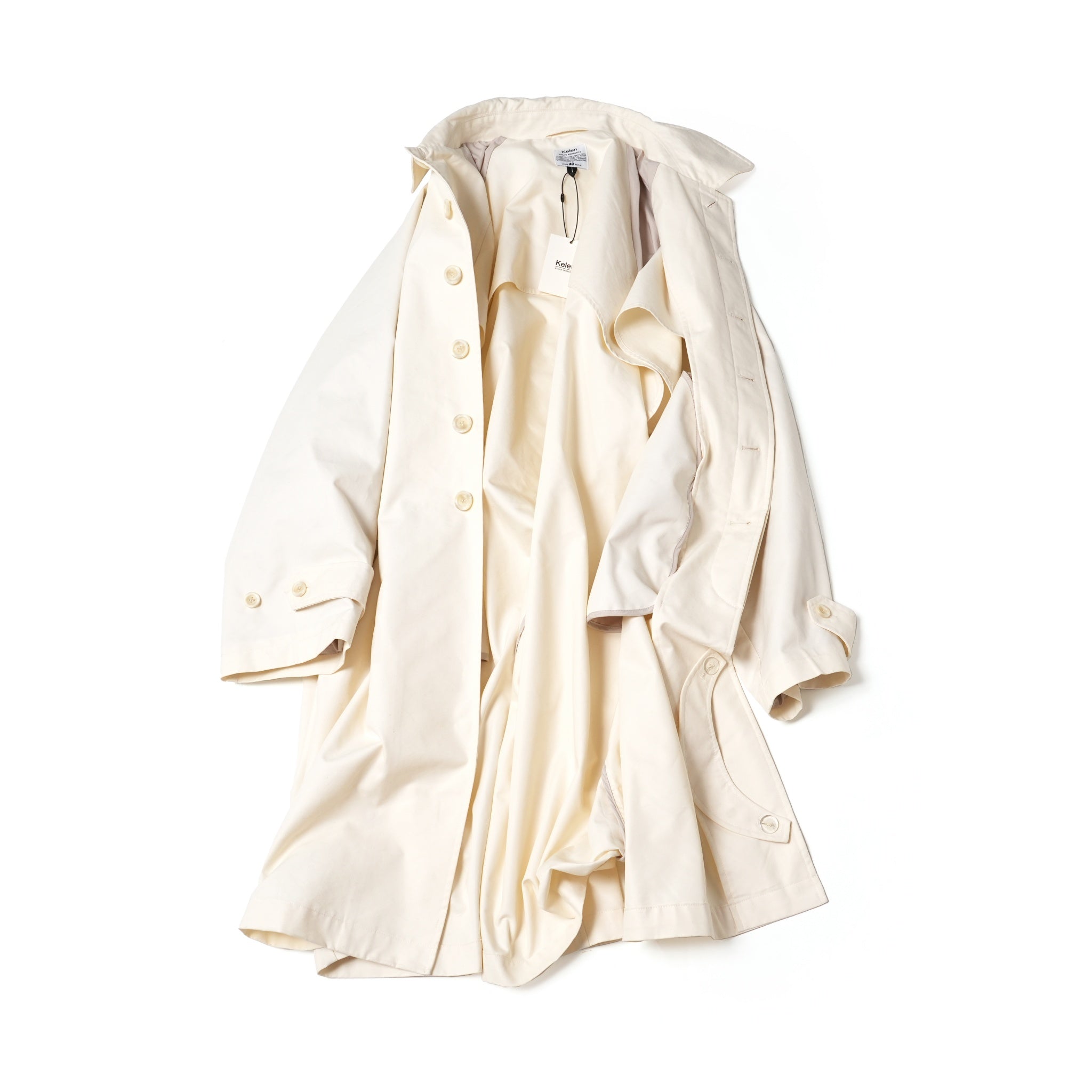 Graves_Bal Collar Coat – Offwhite / Beige / Charcoal / Black | KELEN MEN