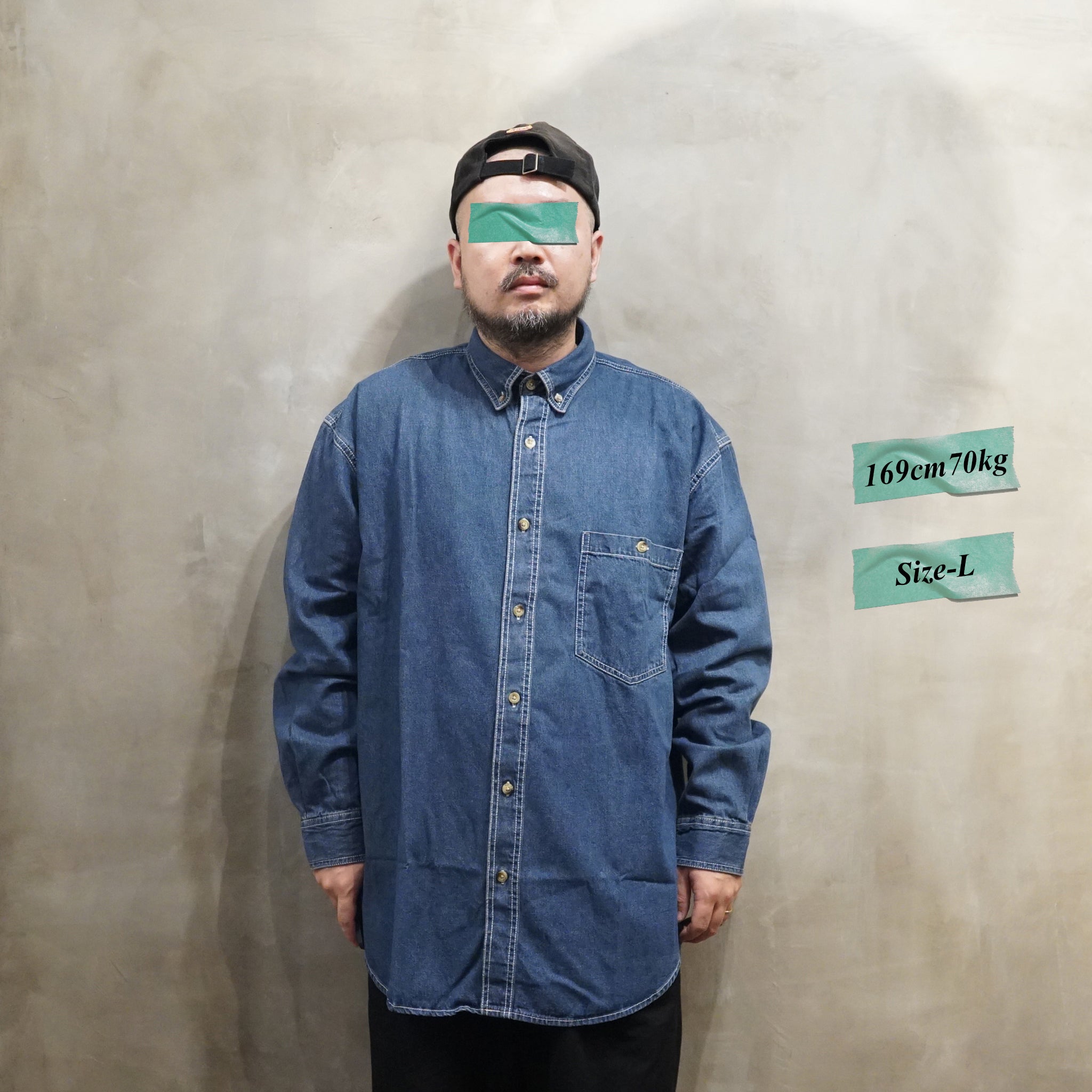 NO:CBC023002A | Name:HDN-Heavy Denim Long Slv | Color:Indigo | 【COBRA CAPS_コブラ キャップス】