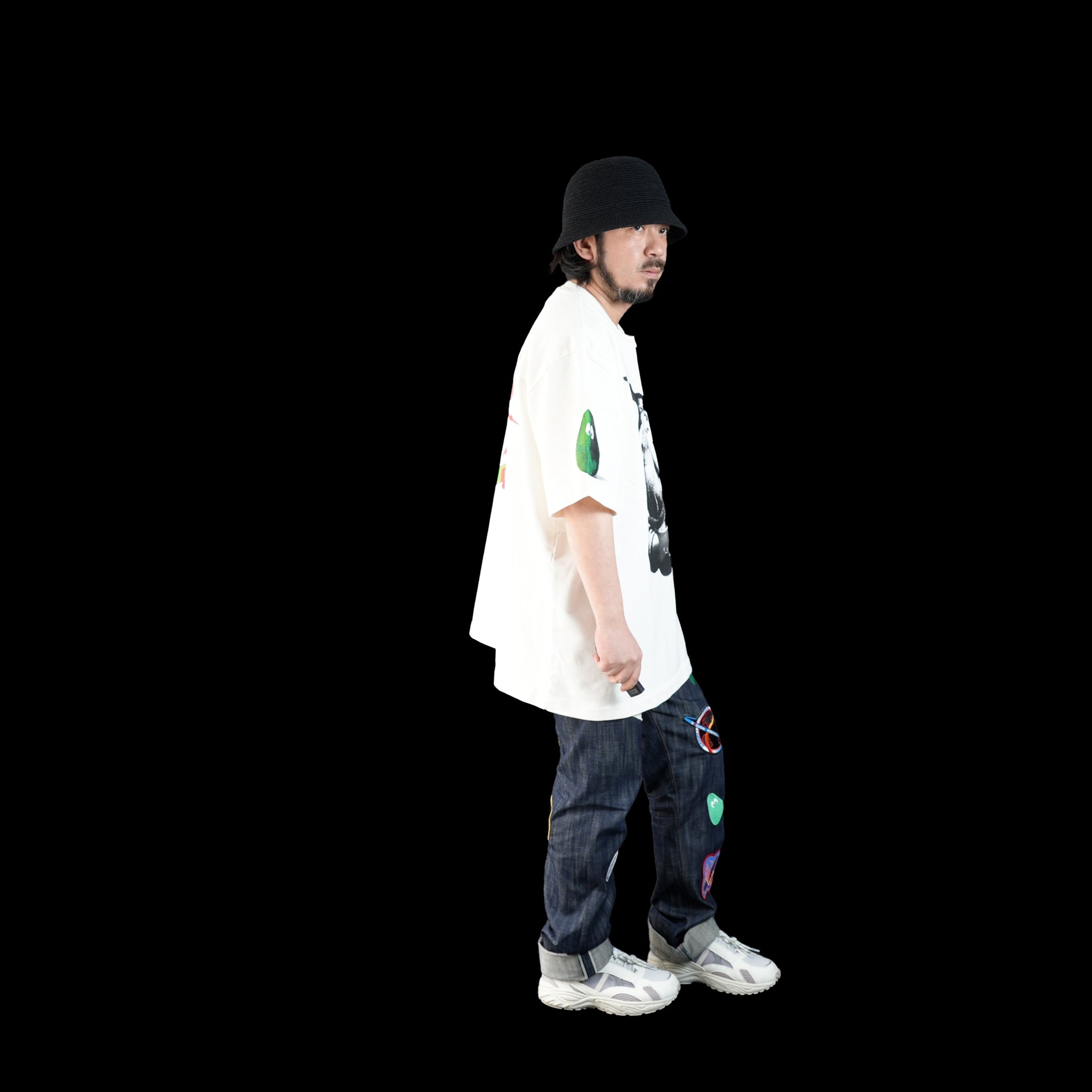 No:M25701 | Name:French Terry SS Pocket Tee w Print | Color:White【MONITALY_モニタリー】
