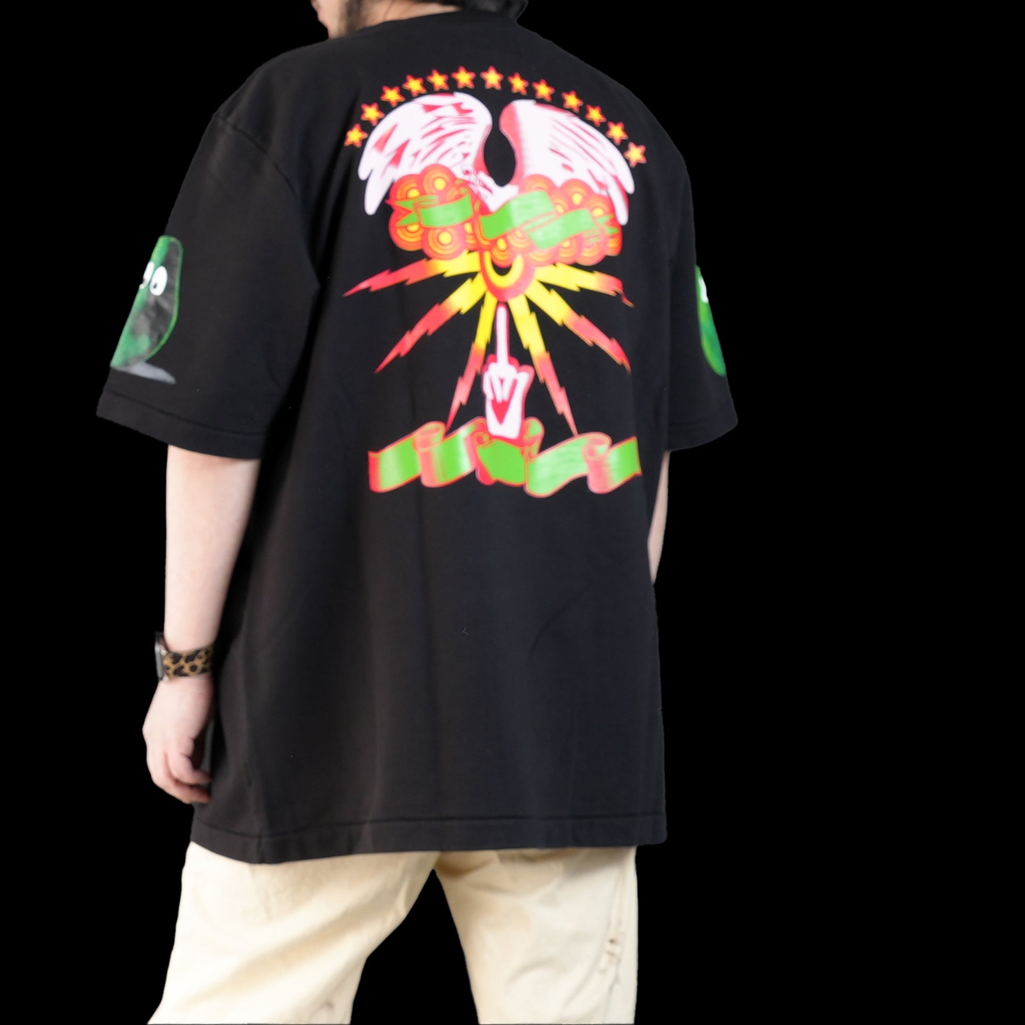 M25701black | French Terry SS Pocket Tee w Print | Color:Black【MONITALY_モニタリー】【archive】