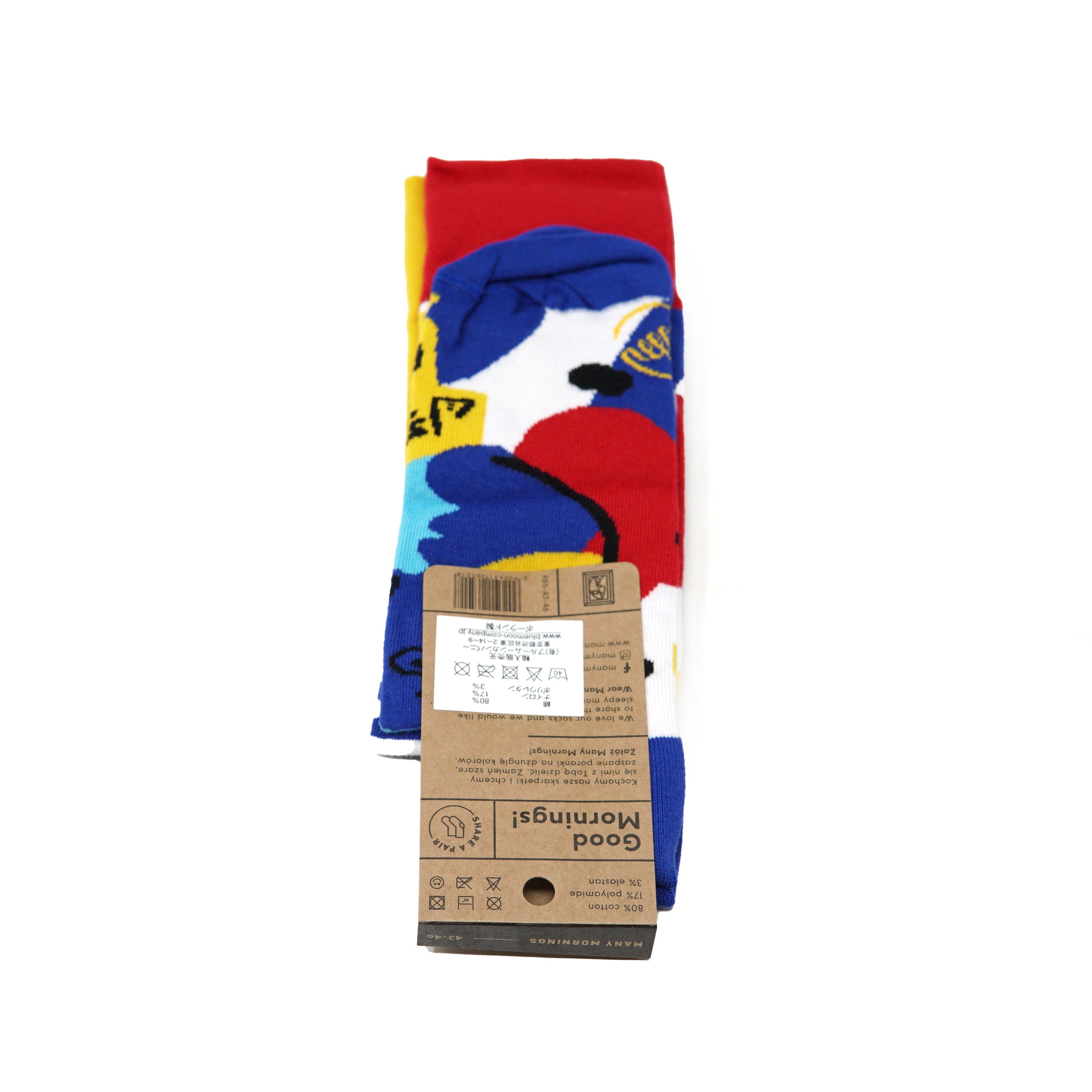 many mornings reguler socks /Picassocks/ 【many mornings メニ―モーニングス】【ネコポス選択可能】-MANY MORNIGS-ADDICTION FUKUOKA