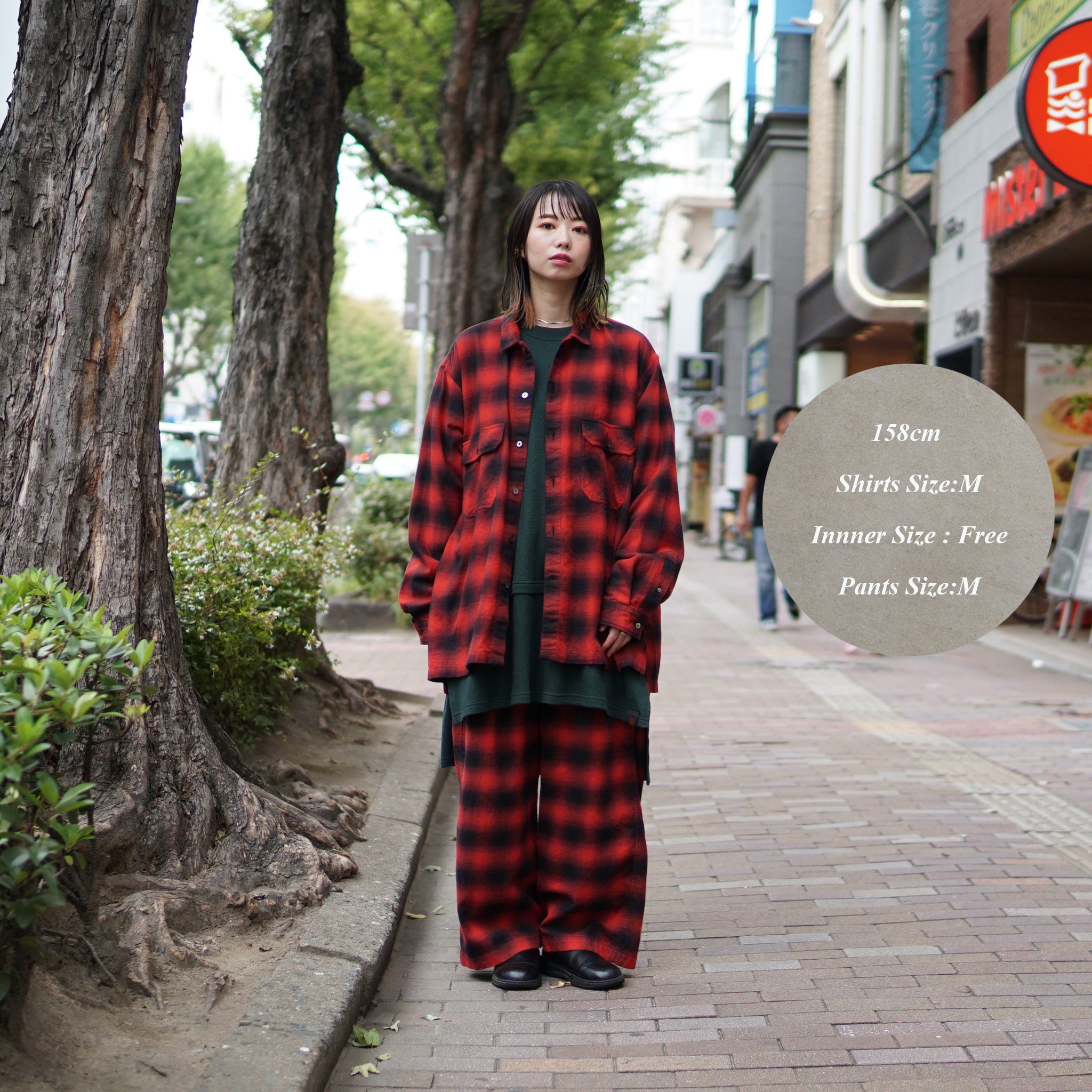 No:WP-02_B | Name:W POCKET SHIRTS-OMBRE CHECK | Color:Red【CATTA_カッタ】【archive】