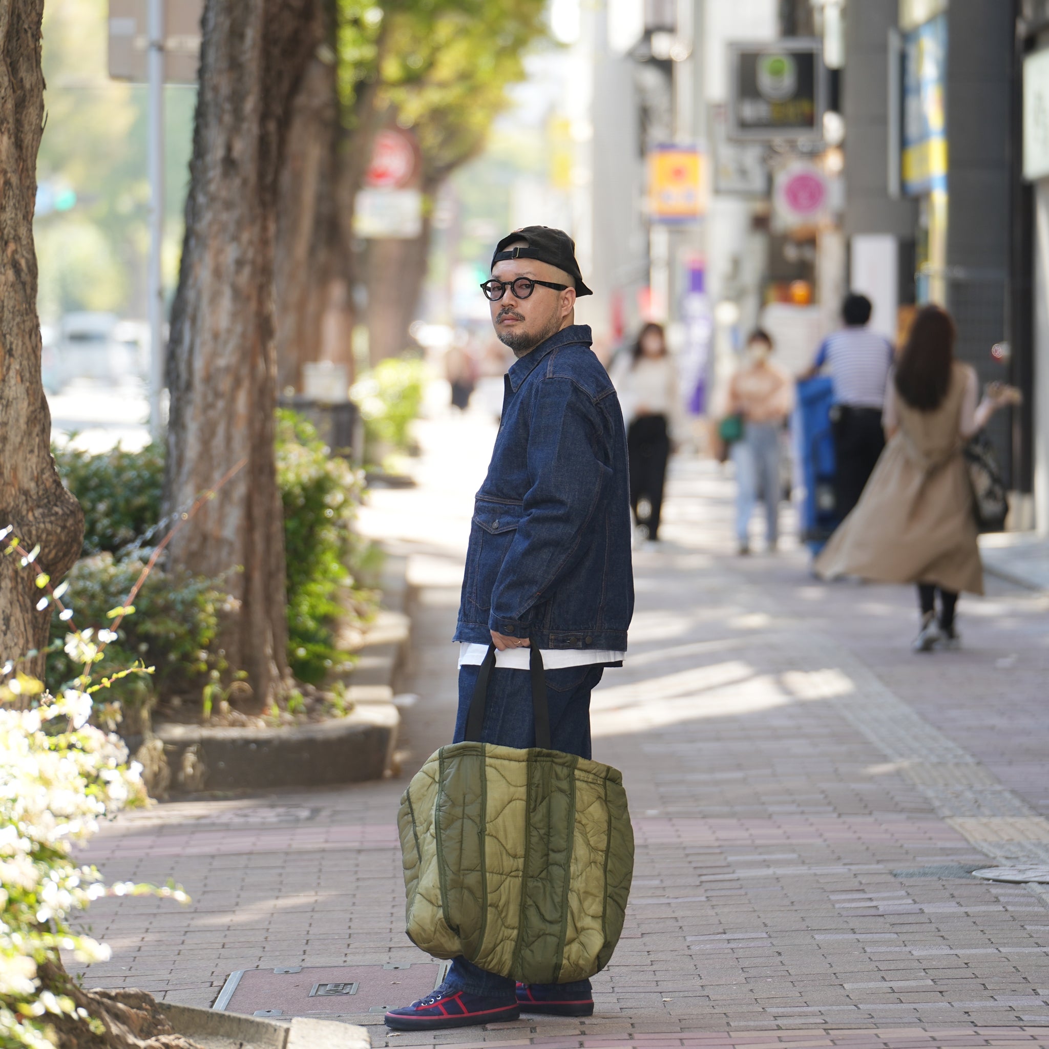 odd22fw04 | Quilting Tote_Large – Olive | ODDMENT