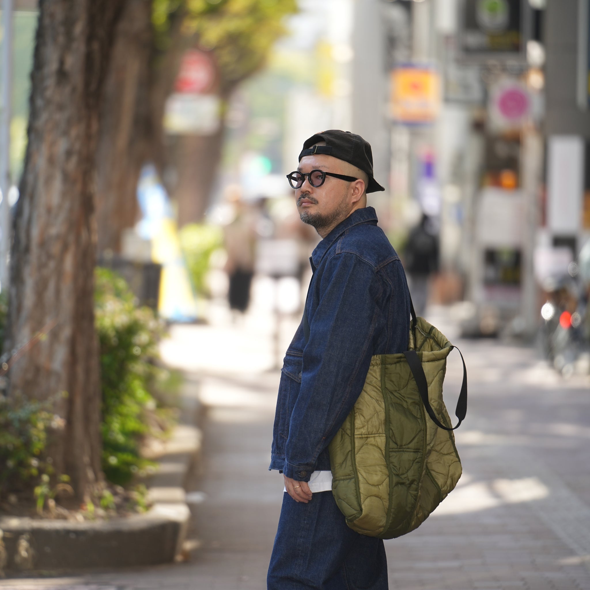 odd22fw04 | Quilting Tote_Large – Olive | ODDMENT