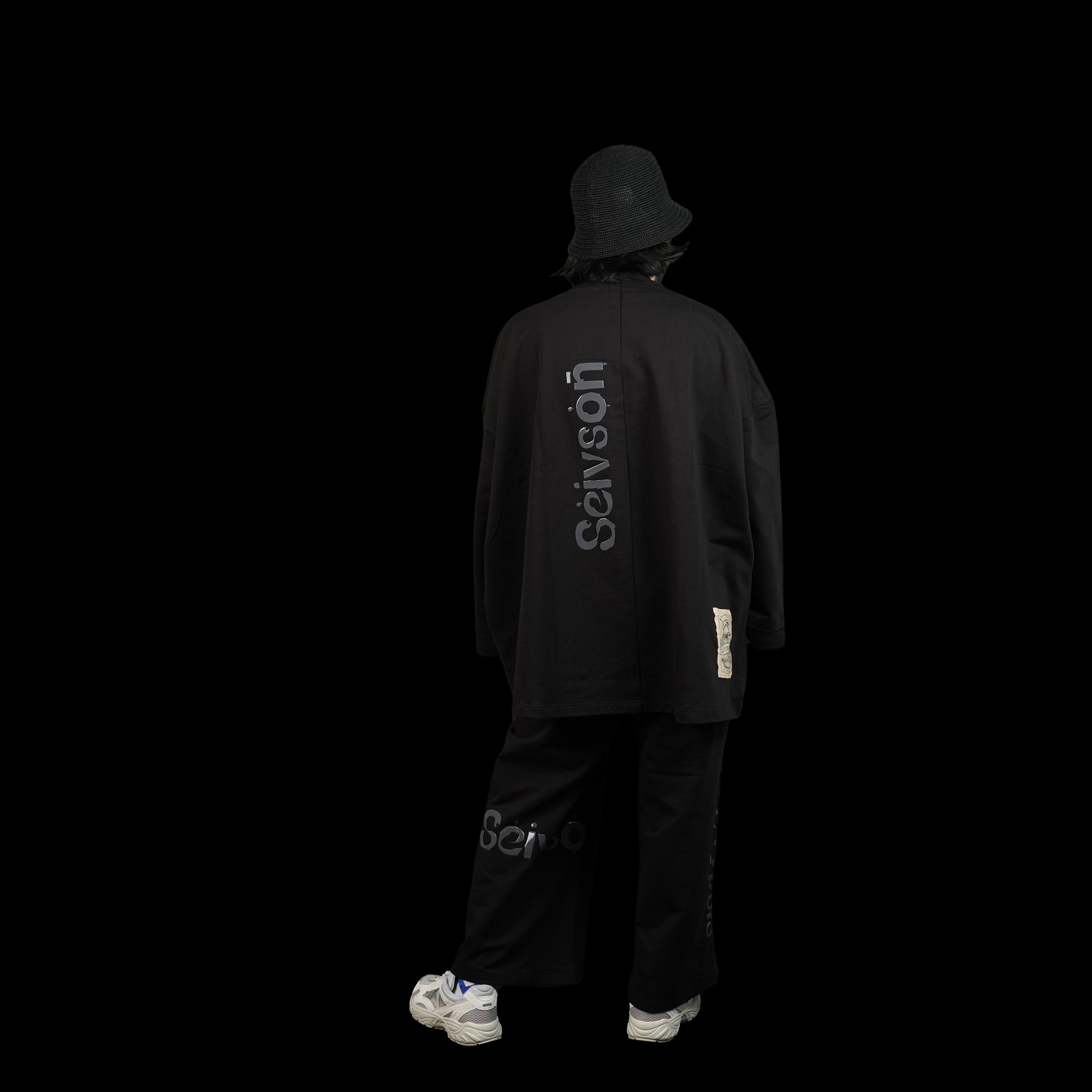 No:SNS23-SP-P01black | Name:2023A/W Tokyo Fashion Week Limited Project / "Koppers Truffle Black Cream" Two Piece Drawstring Pants | Color:Black【SEIVSON_セイブソン】【(A)crypsis_エイクライプシス】【archive】