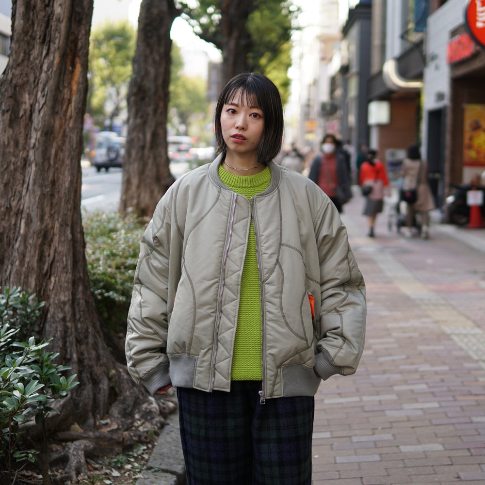 No:pw21j08 | Name:PUZZLE MA-1 JACKET | Color:Desert Sage-Orange | Size:1/2【PLATEAU STUDIO_プラトー スタジオ】【archive】