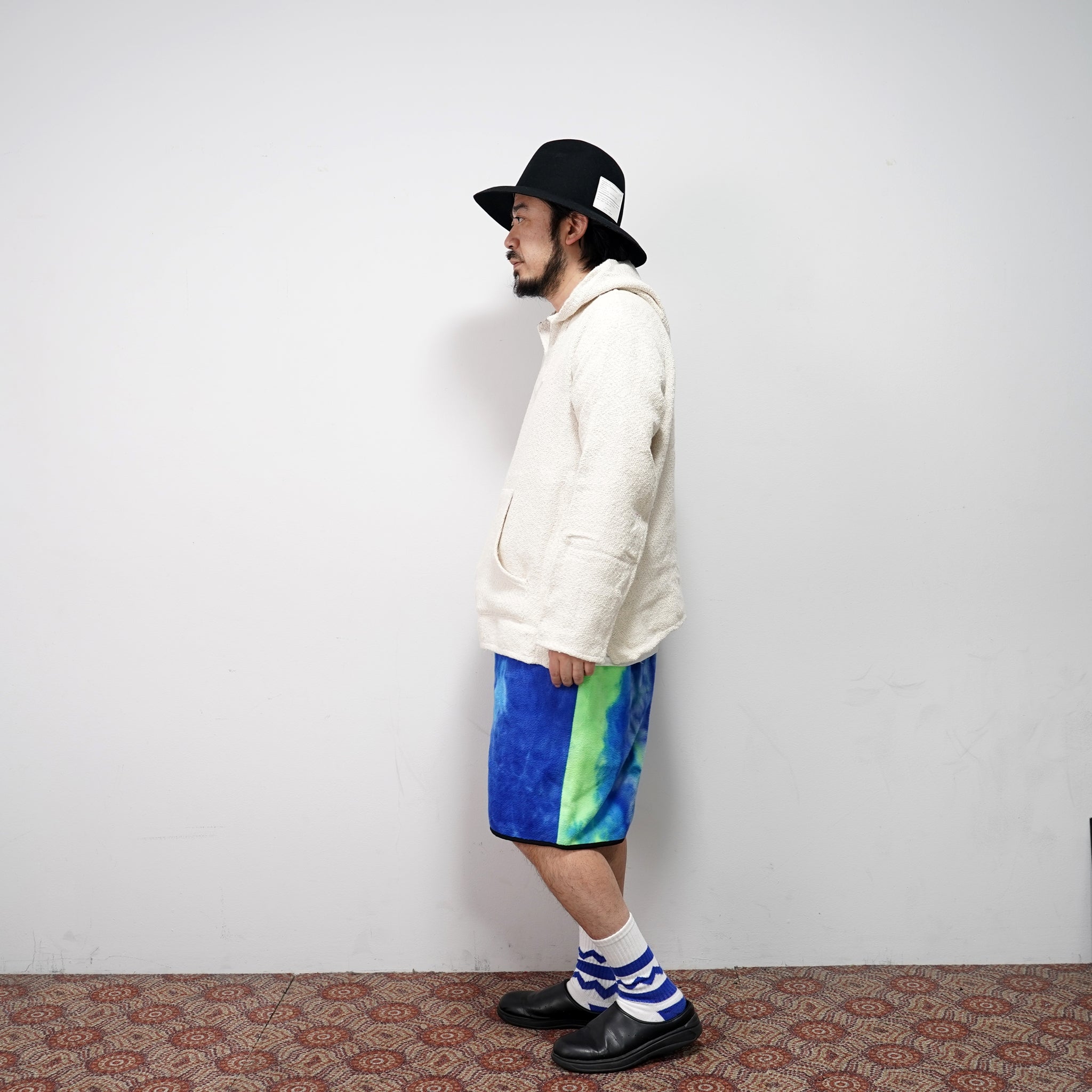 pw21s01 | TIE DYE FLEECE SHORTS | Color:Neon-Blue | Size:Free【PLATEAU STUDIO_プラトー スタジオ】
