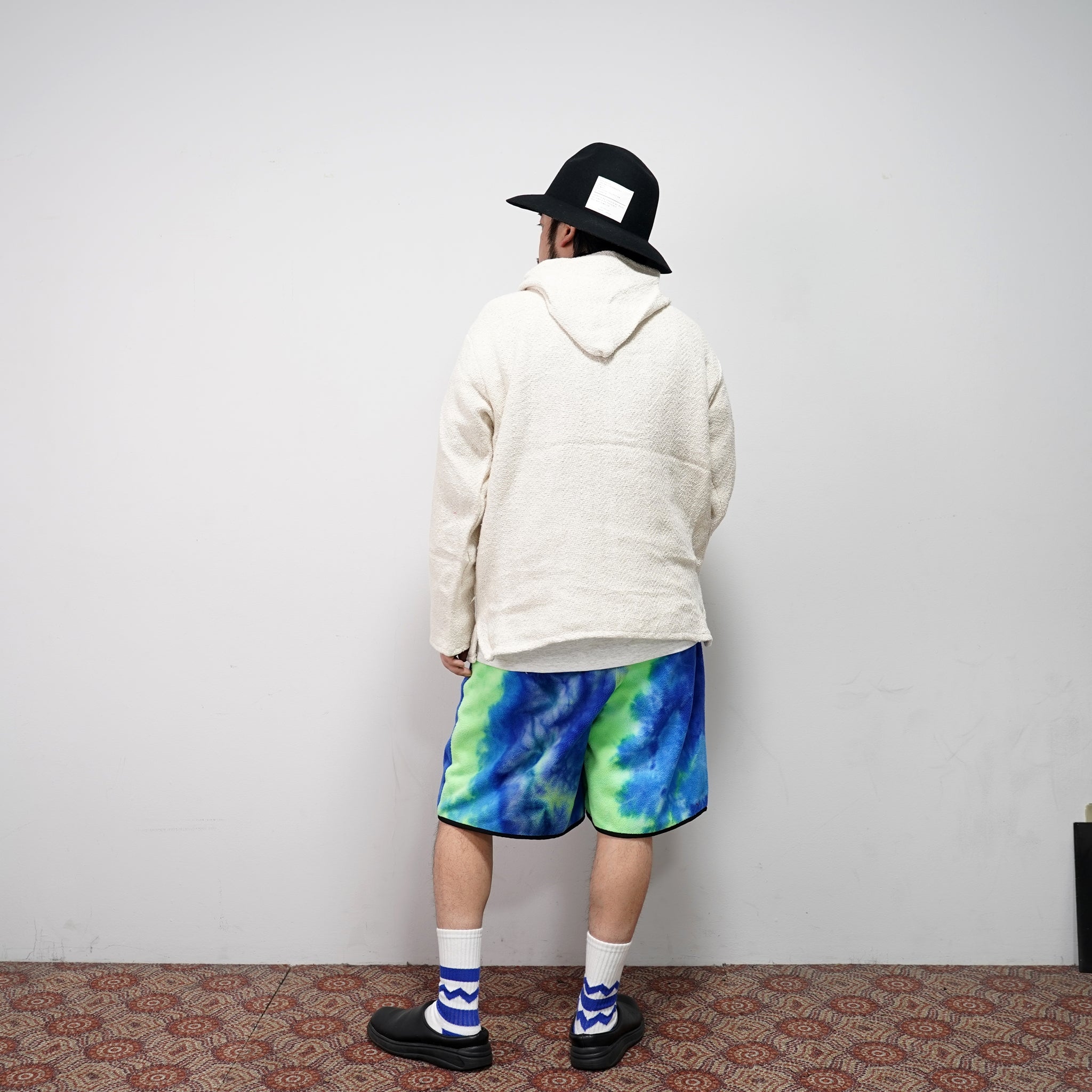 pw21s01 | TIE DYE FLEECE SHORTS | Color:Neon-Blue | Size:Free【PLATEAU STUDIO_プラトー スタジオ】