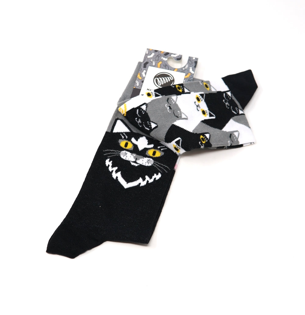 reguler socks / Black Cat 【many mornings メニ―モーニングス】【ネコポス選択可能】
