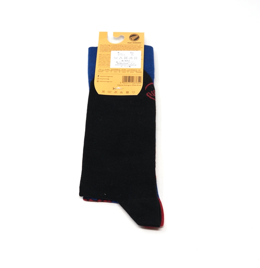 many mornings reguler socks /Cabernet Sockvignon/ 【many mornings メニ―モーニングス】【ネコポス選択可能】
