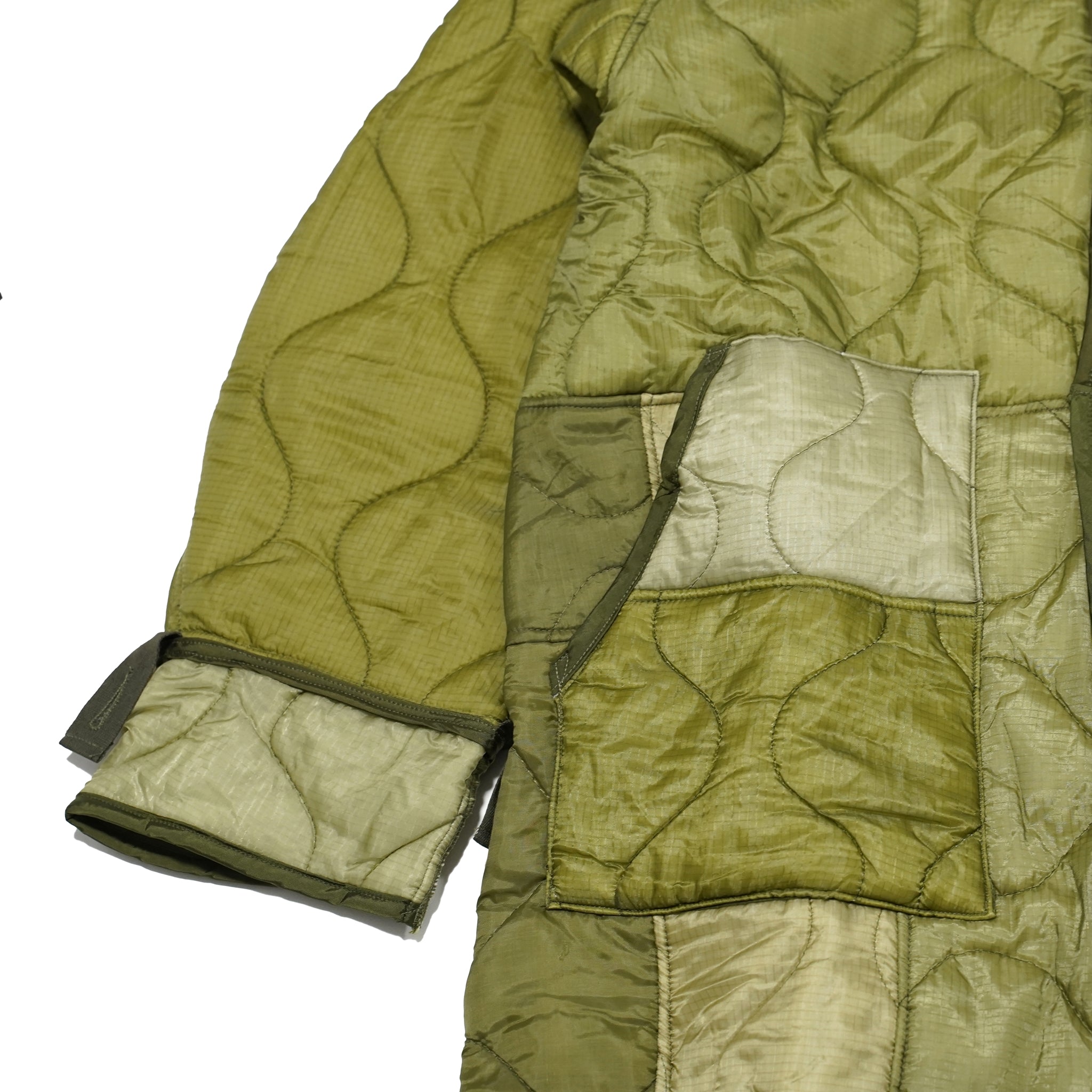 oddlong | Quilting Long Coat – Olive | Size:Free | ODDMENT