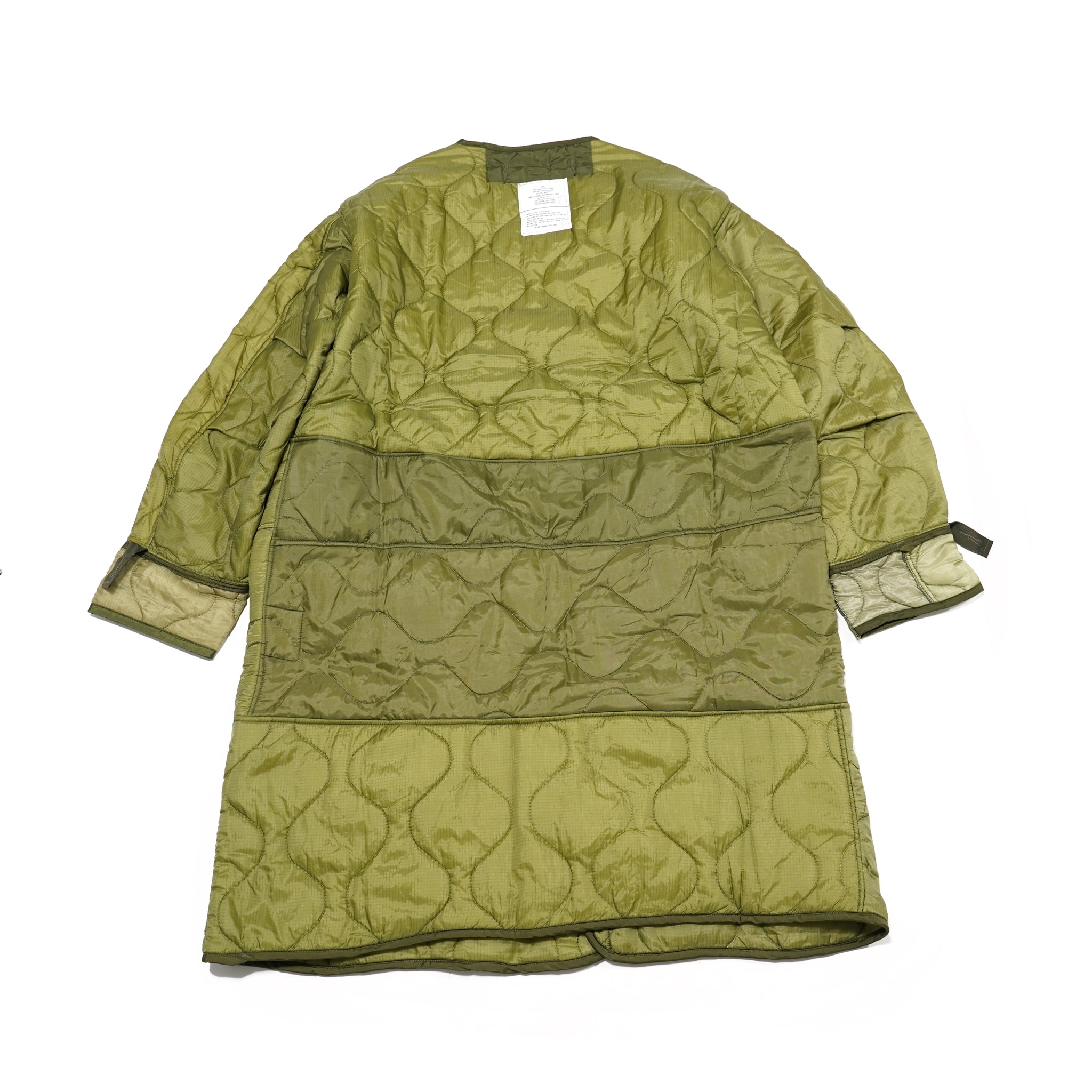 oddlong | Quilting Long Coat – Olive | Size:Free | ODDMENT