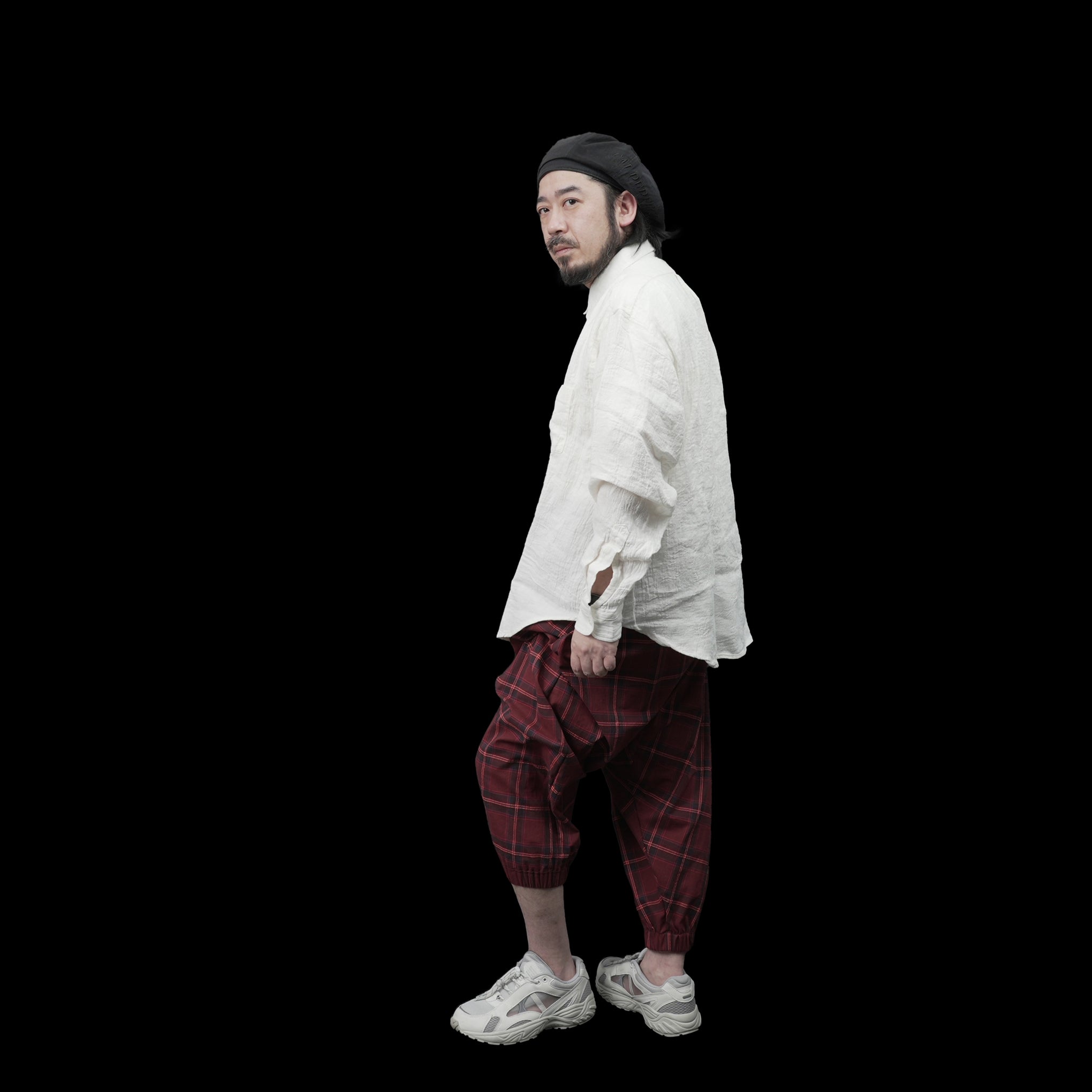 No:bsd23SS-10_a | Name:Checked sarrouel pants | Color:Red【BEDSIDEDRAMA_ベッドサイドドラマ】【archive】