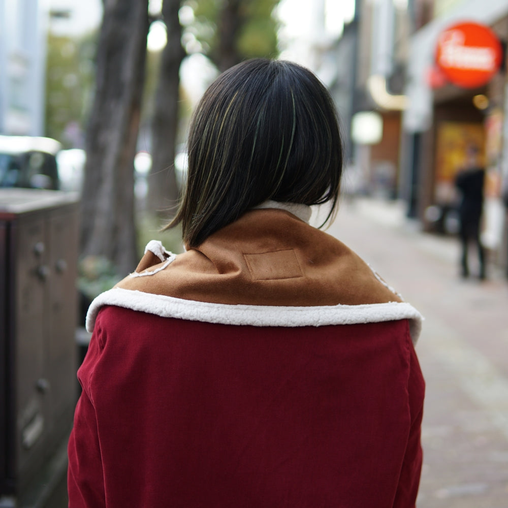 BUFFALO NECK WARMER – Brown / DarkBrown | Size:One | ORIGINAL JOHN【ネコポス選択可能】