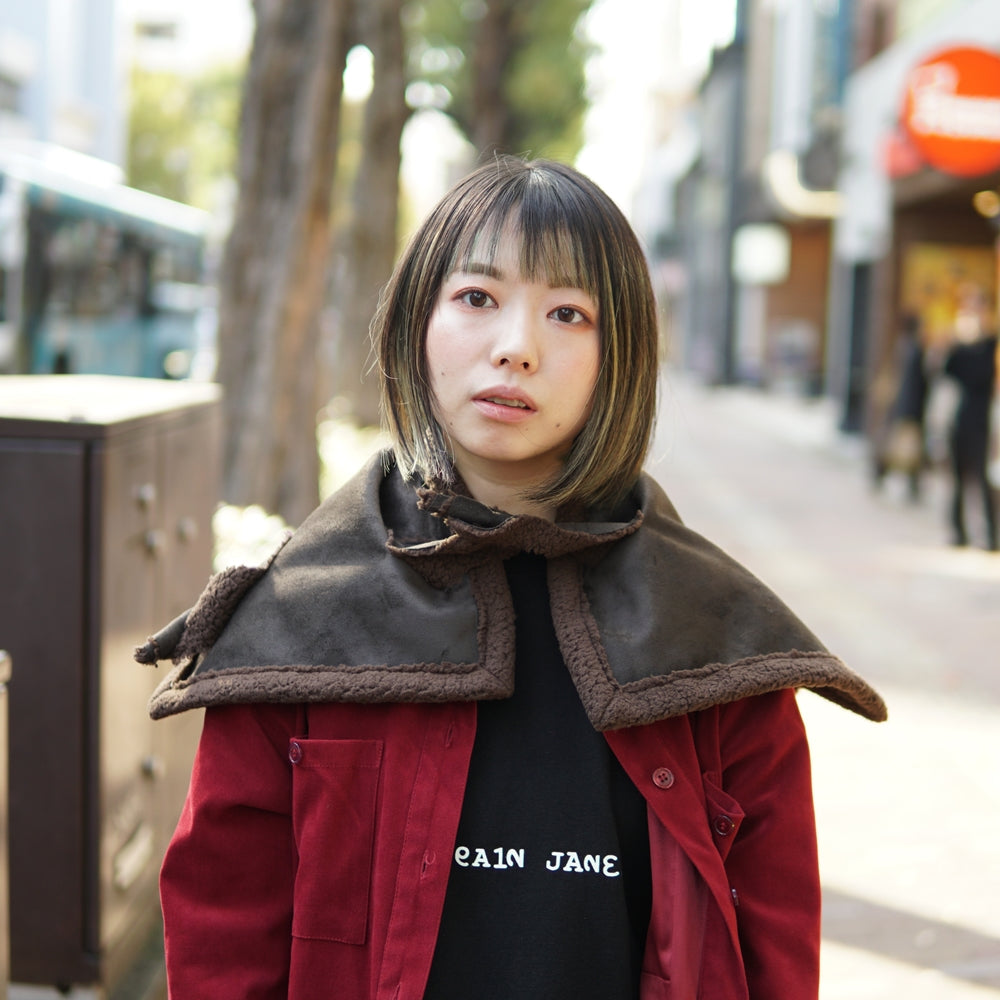 BUFFALO NECK WARMER – Brown / DarkBrown | Size:One | ORIGINAL JOHN【ネコポス選択可能】