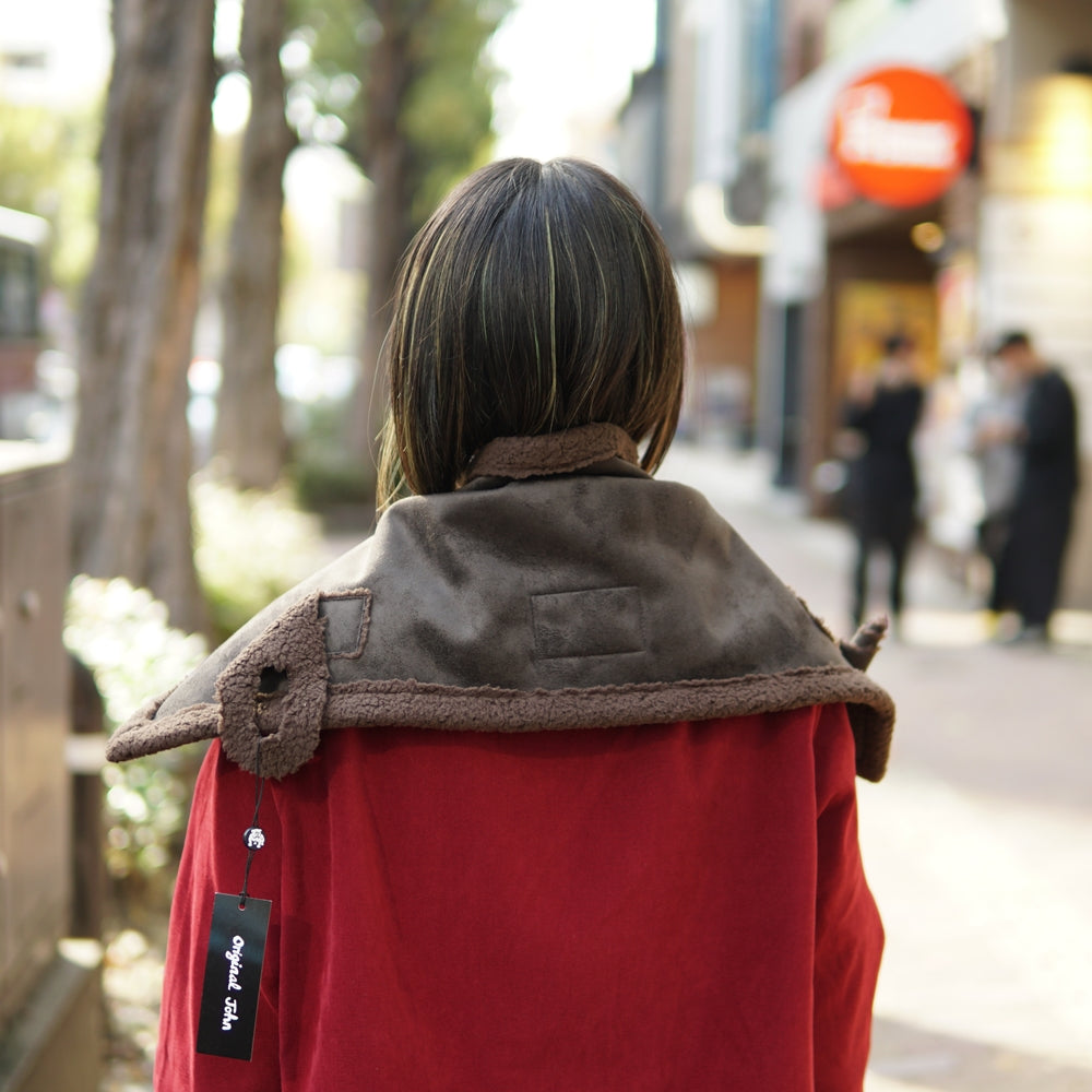 BUFFALO NECK WARMER – Brown / DarkBrown | Size:One | ORIGINAL JOHN【ネコポス選択可能】