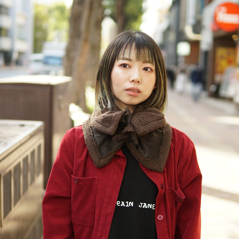 BUFFALO NECK WARMER – Brown / DarkBrown | Size:One | ORIGINAL JOHN【ネコポス選択可能】