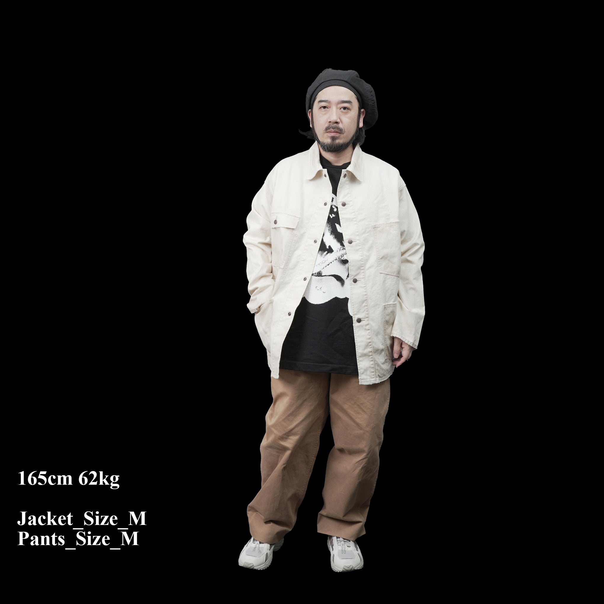 23#01373-5010 | CANVAS COVERALL Vintage 60’S | Color:ベージュ【MINAMI ANDERSON_ミナミアンダーソン】