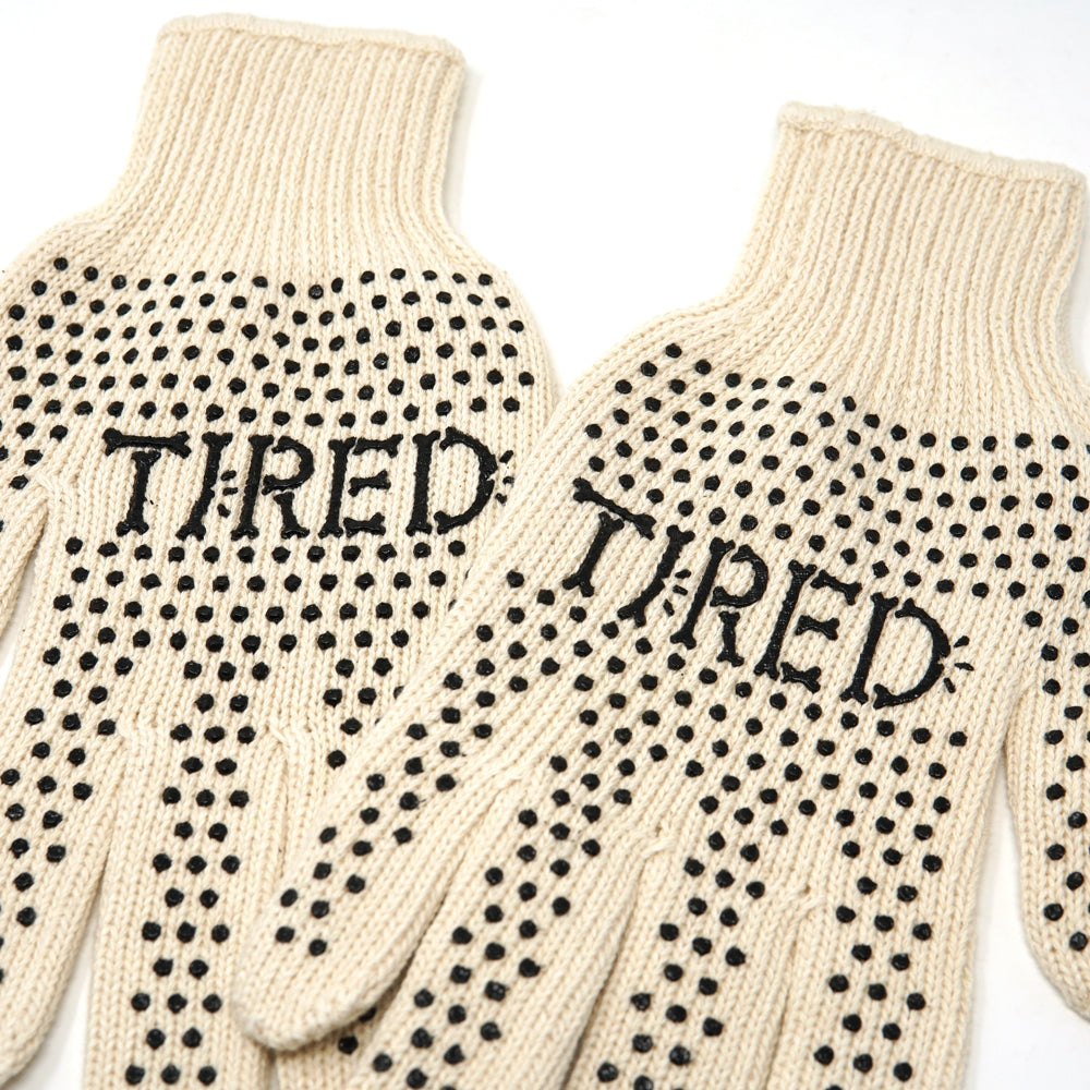 No:TS00089 | Name:BONES WORK GLOVES | Color:Natural / Black【TIRED_タイレッド】