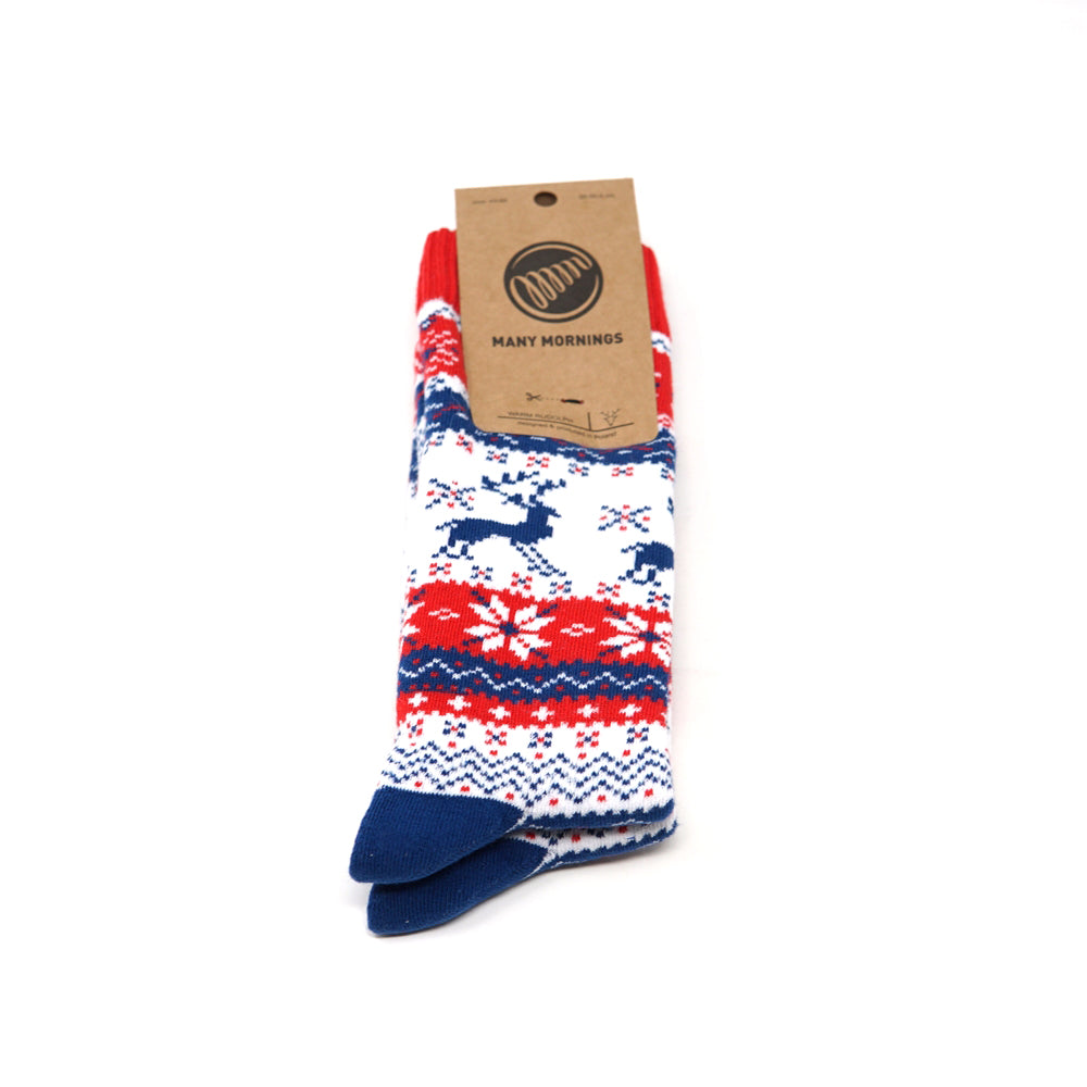 many mornings reguler socks /Warm Rudolph (Warm) / 【many mornings メニ―モーニングス】【ネコポス選択可能】-MANY MORNIGS-ADDICTION FUKUOKA