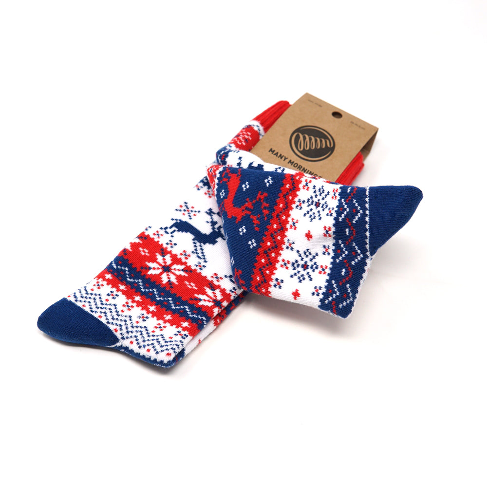 many mornings reguler socks /Warm Rudolph (Warm) / 【many mornings メニ―モーニングス】【ネコポス選択可能】-MANY MORNIGS-ADDICTION FUKUOKA