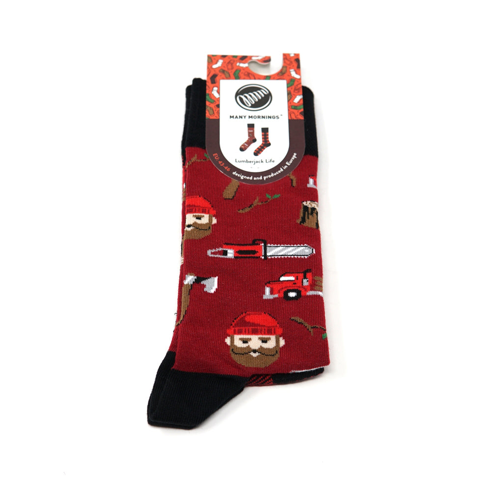many mornings reguler socks /Lumberjack / 【many mornings メニ―モーニングス】【ネコポス選択可能】-MANY MORNIGS-ADDICTION FUKUOKA
