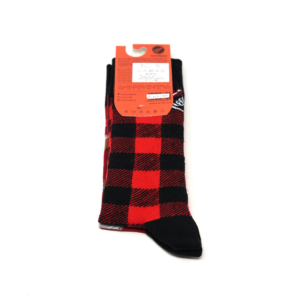 many mornings reguler socks /Lumberjack / 【many mornings メニ―モーニングス】【ネコポス選択可能】-MANY MORNIGS-ADDICTION FUKUOKA