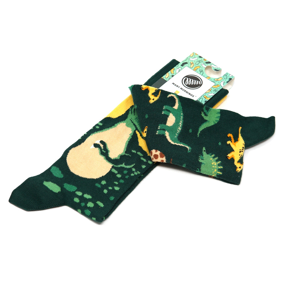 many mornings reguler socks / The Dinosaurs / 【many mornings メニ―モーニングス】【ネコポス選択可能】-MANY MORNIGS-ADDICTION FUKUOKA