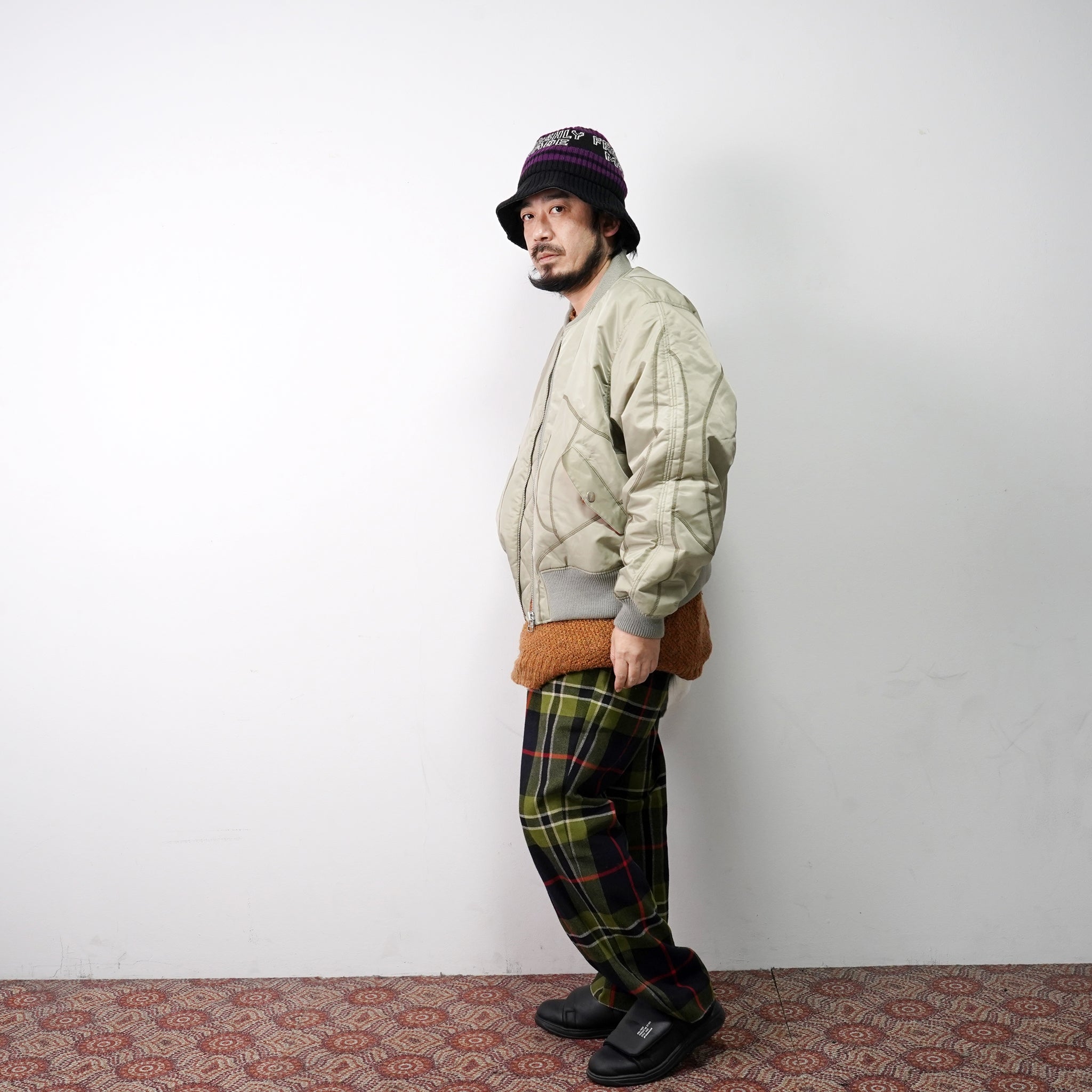 No:pw21j08 | Name:PUZZLE MA-1 JACKET | Color:Desert Sage-Orange | Size:1/2【PLATEAU STUDIO_プラトー スタジオ】【archive】