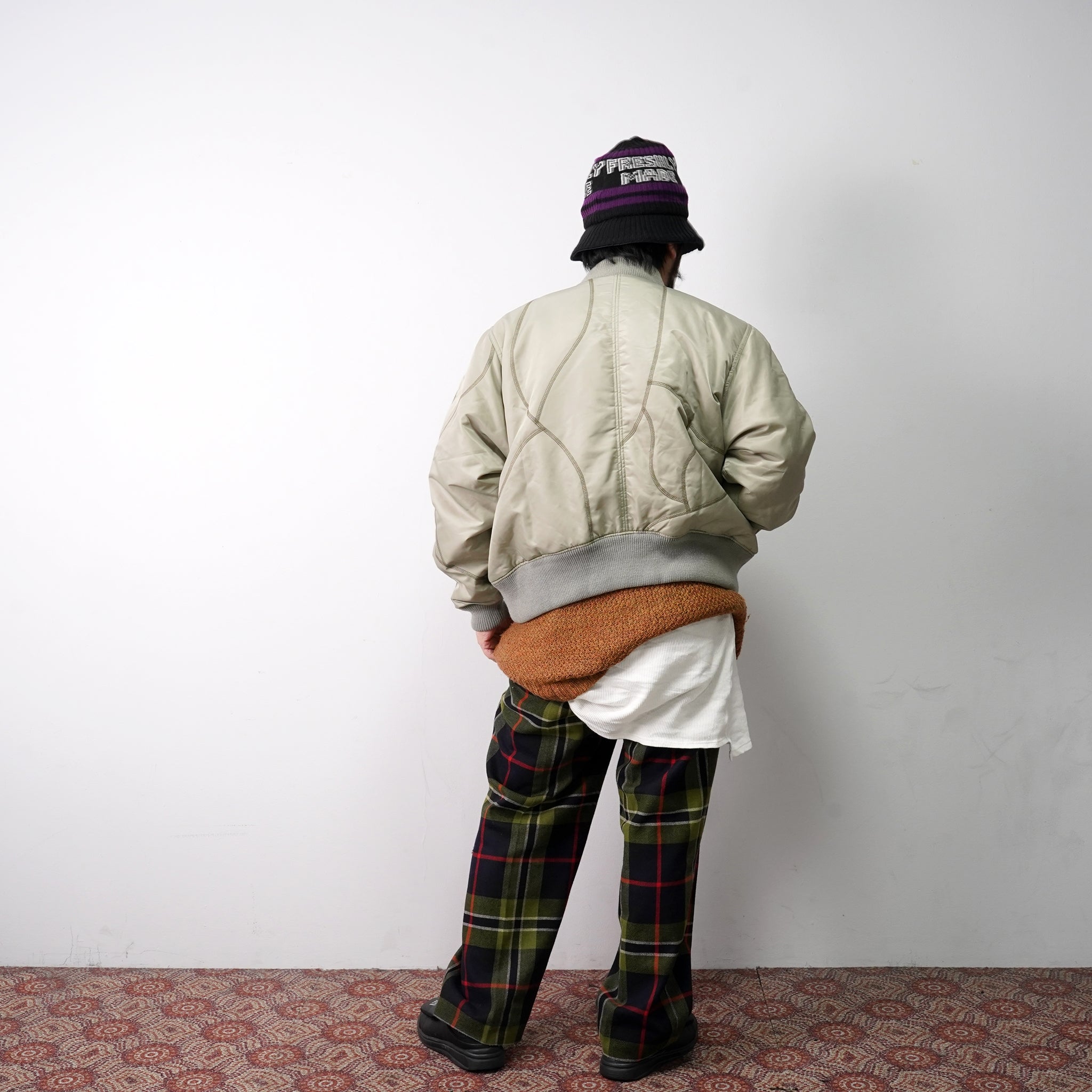 No:pw21j08 | Name:PUZZLE MA-1 JACKET | Color:Desert Sage-Orange | Size:1/2【PLATEAU STUDIO_プラトー スタジオ】【archive】
