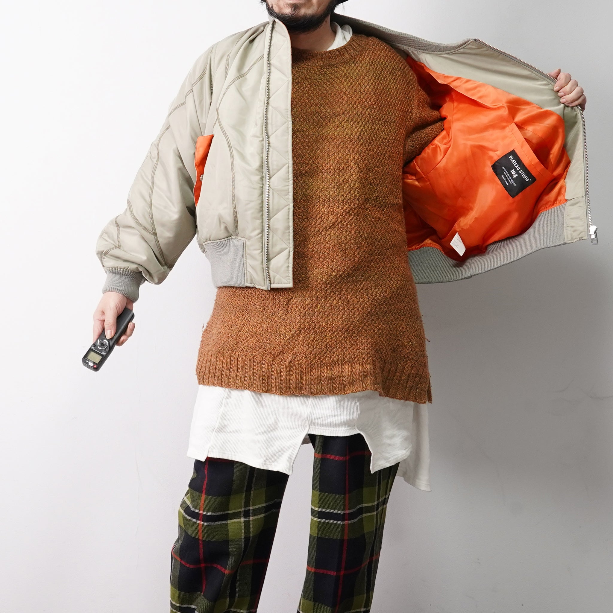 No:pw21j08 | Name:PUZZLE MA-1 JACKET | Color:Desert Sage-Orange | Size:1/2【PLATEAU STUDIO_プラトー スタジオ】