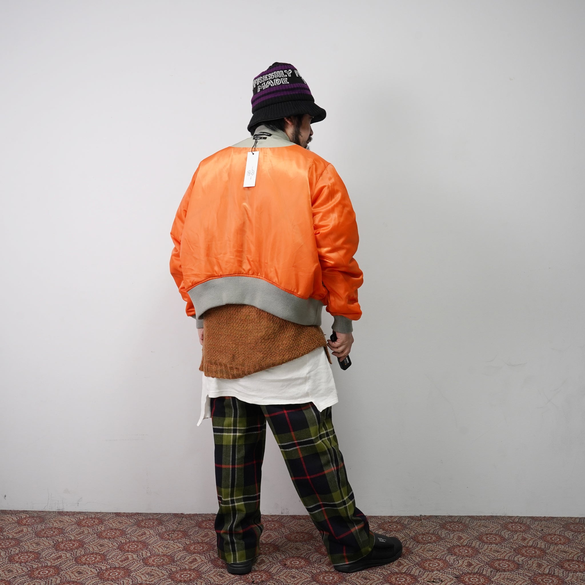 No:pw21j08 | Name:PUZZLE MA-1 JACKET | Color:Desert Sage-Orange | Size:1/2【PLATEAU STUDIO_プラトー スタジオ】【archive】