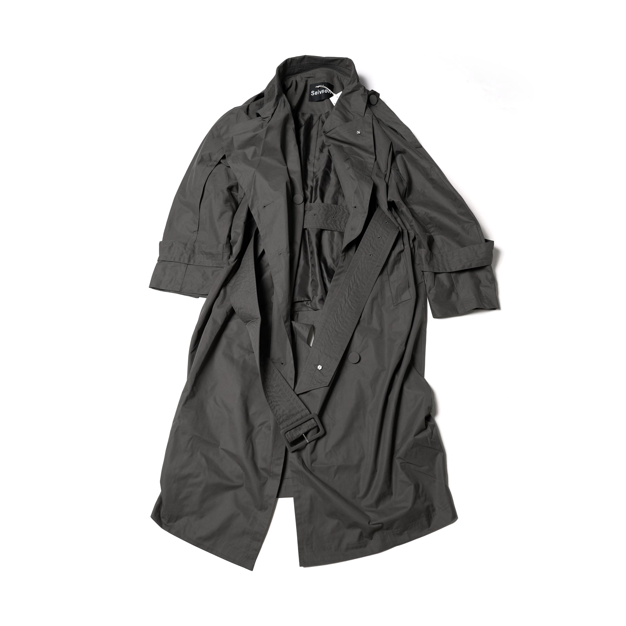 No:SNS23-C01_dg | Name:Seivson x dearruigallery Spring/Summer Show " Classic Cocoon Triple Wear Waterproof Windbreaker " Fashion Mist Grey | 【SEIVSON_セイブソン】