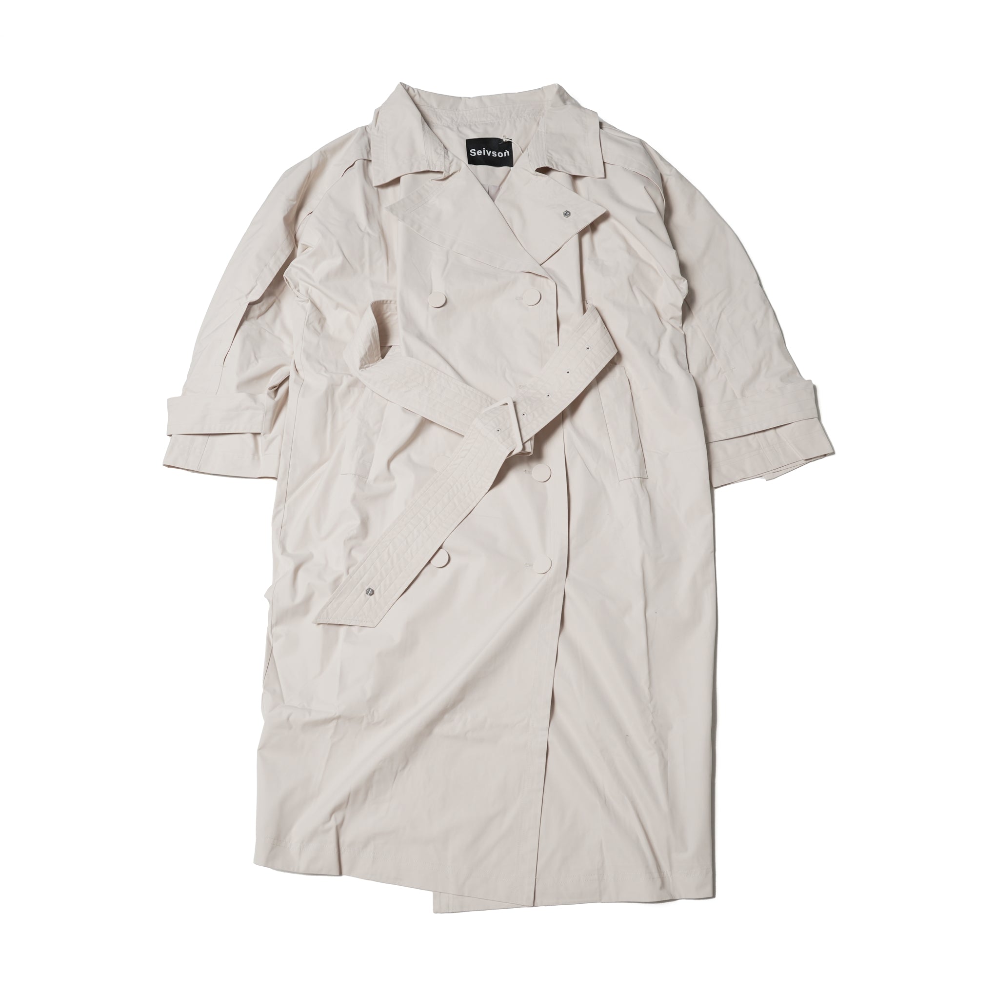 No:SNS23-C01_mf | Name:Seivson x dearruigallery Spring/Summer Show Edition " Classic Cocoon Triple Wear Waterproof Windbreaker " Fashion Matte White | 【SEIVSON_セイブソン】【archive】