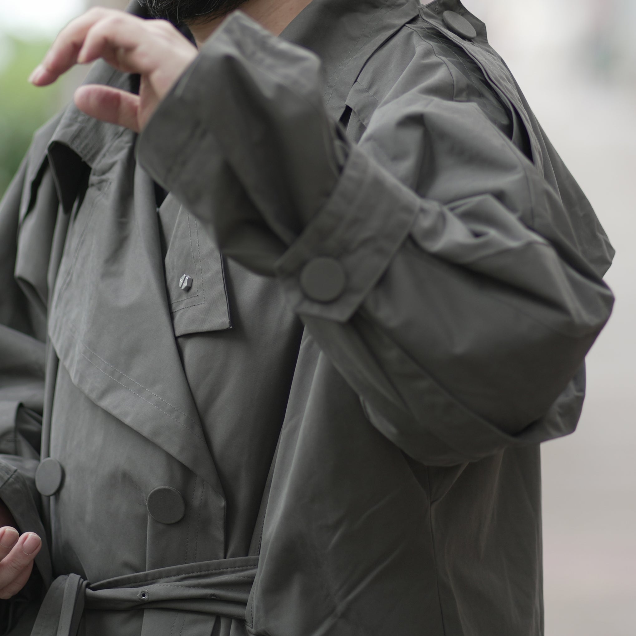 No:SNS23-C01_dg | Name:Seivson x dearruigallery Spring/Summer Show " Classic Cocoon Triple Wear Waterproof Windbreaker " Fashion Mist Grey | 【SEIVSON_セイブソン】【archive】