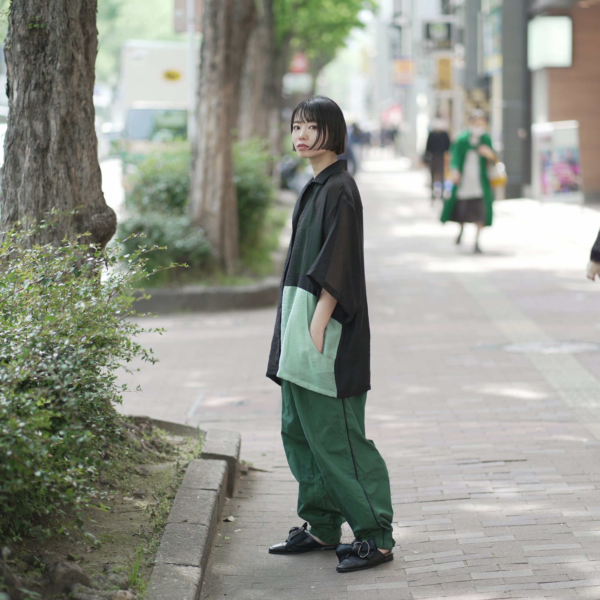 No:bsd23SS-13_b | Name:Super relax shirt | Color:Black【BEDSIDEDRAMA_ベッドサイドドラマ】【archive】